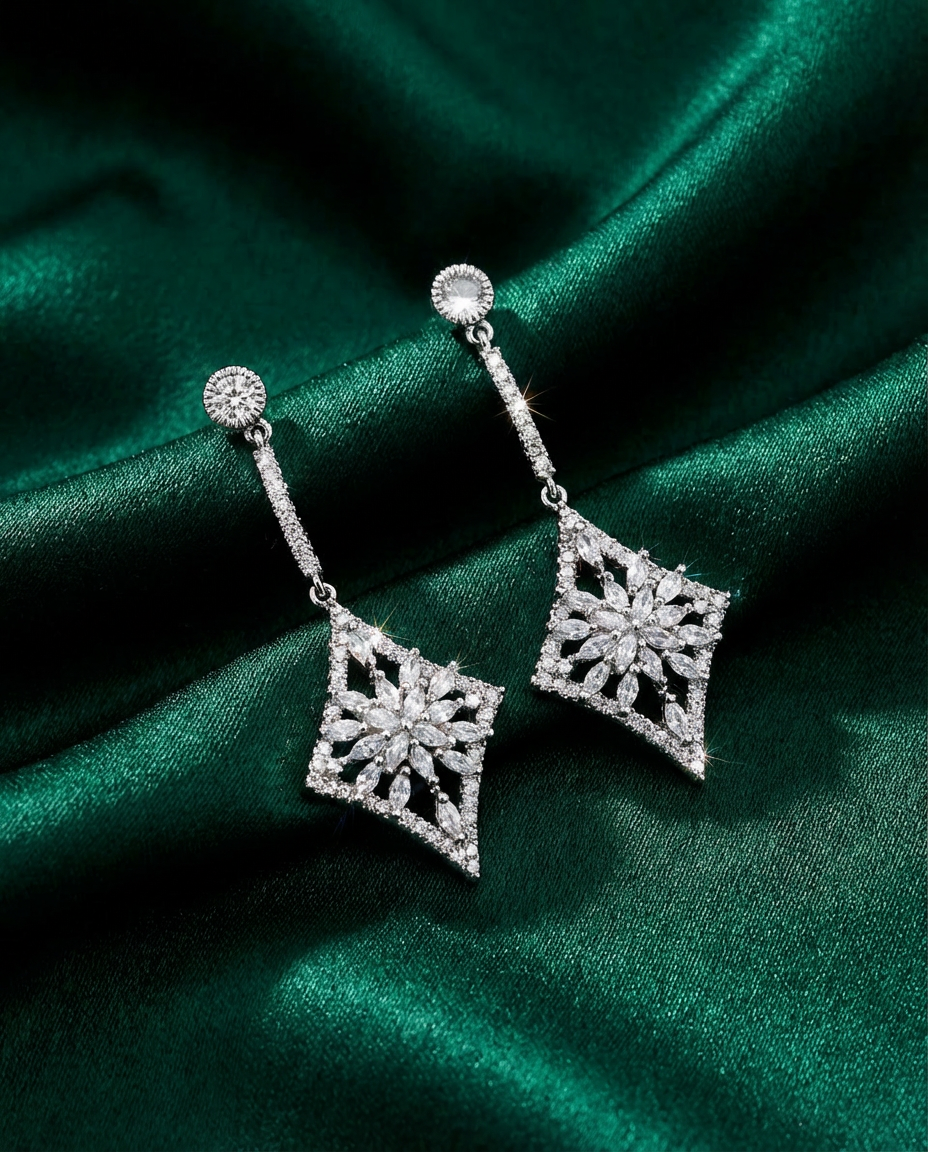 Diamond Dangle Earrings