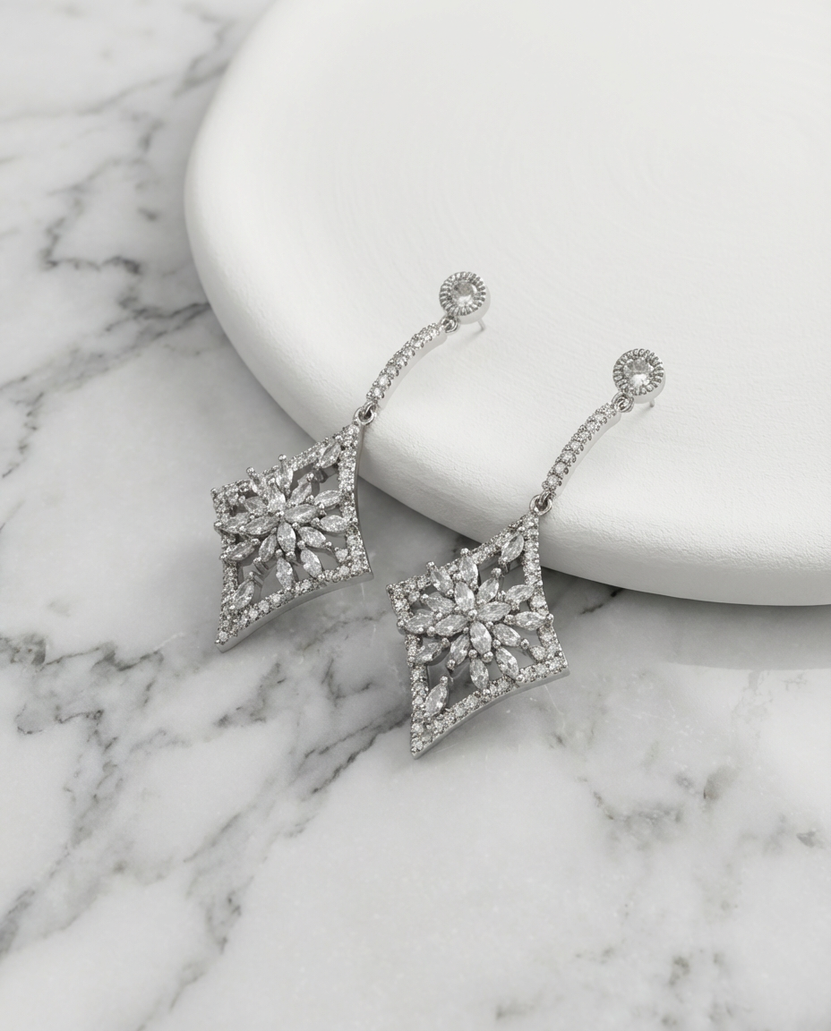 Diamond Dangle Earrings
