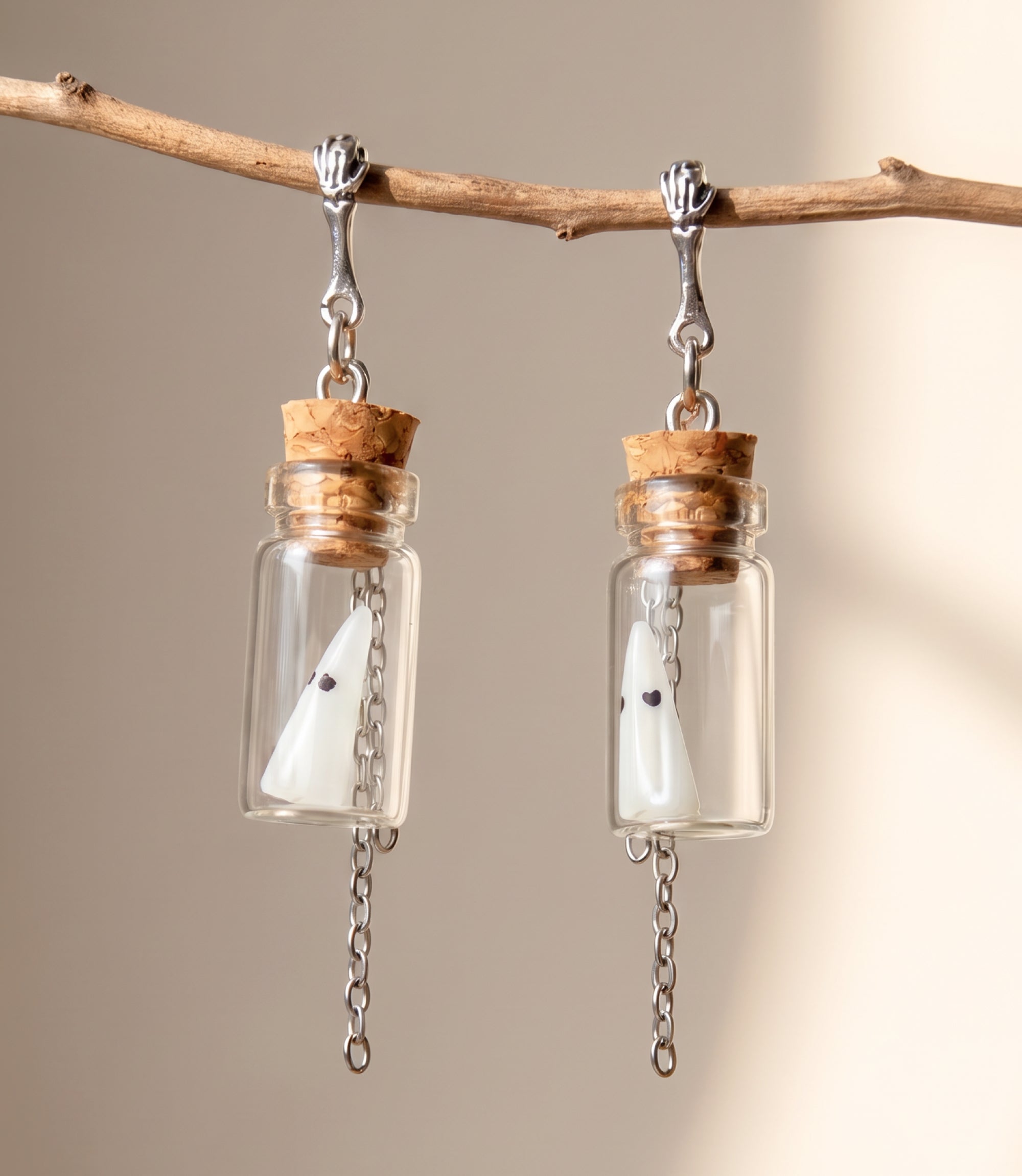 Glow in the Dark Ghost Halloween Earrings