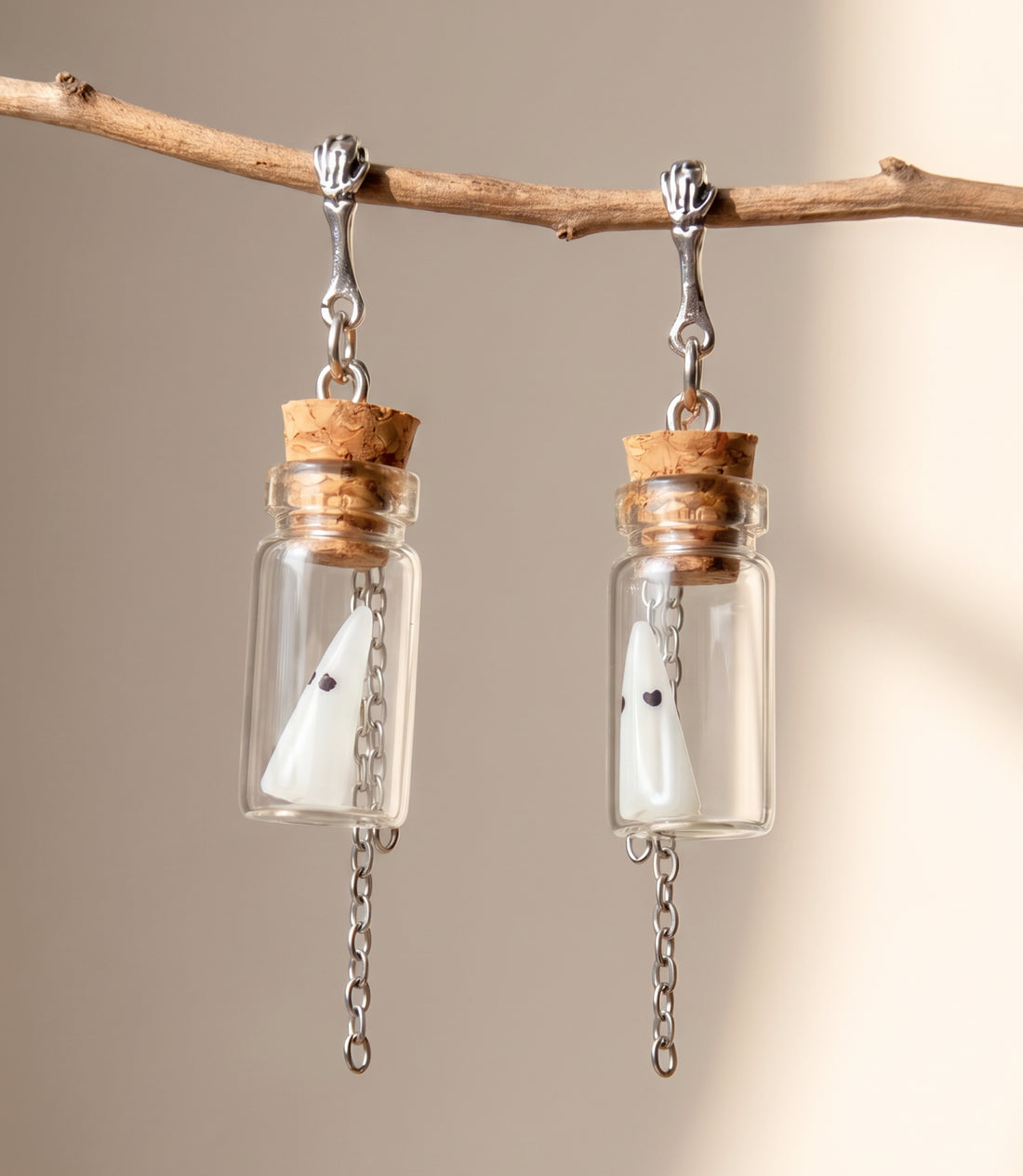 Glow in the Dark Ghost Halloween Earrings