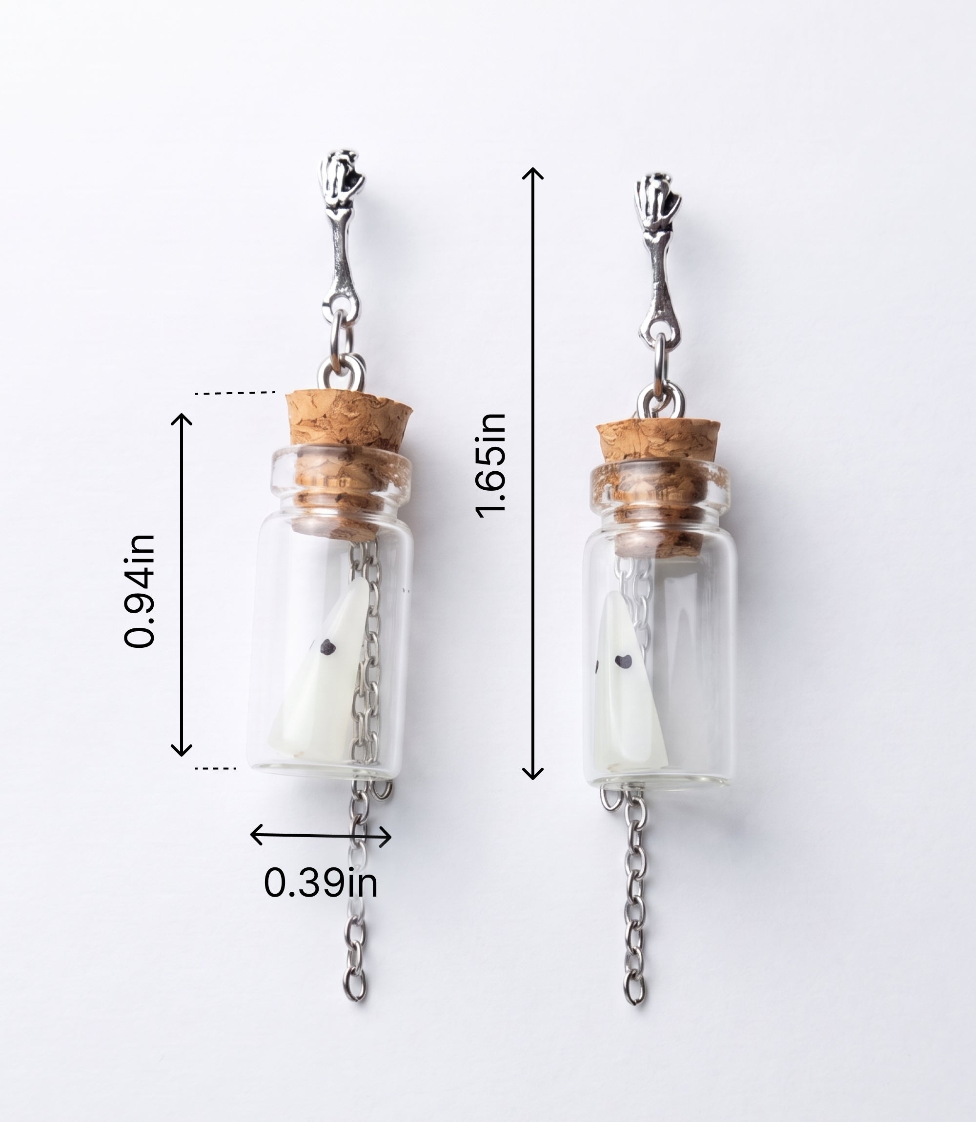 Glow in the Dark Ghost Halloween Earrings
