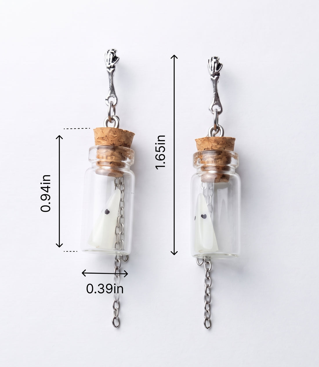 Glow in the Dark Ghost Halloween Earrings