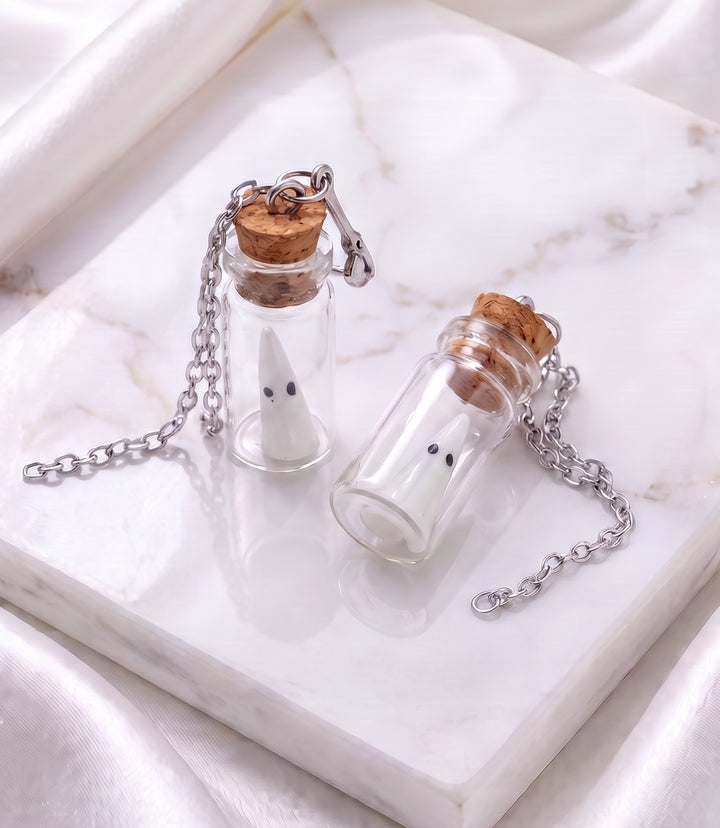 Glow in the Dark Ghost Halloween Earrings by Jolis Noir
