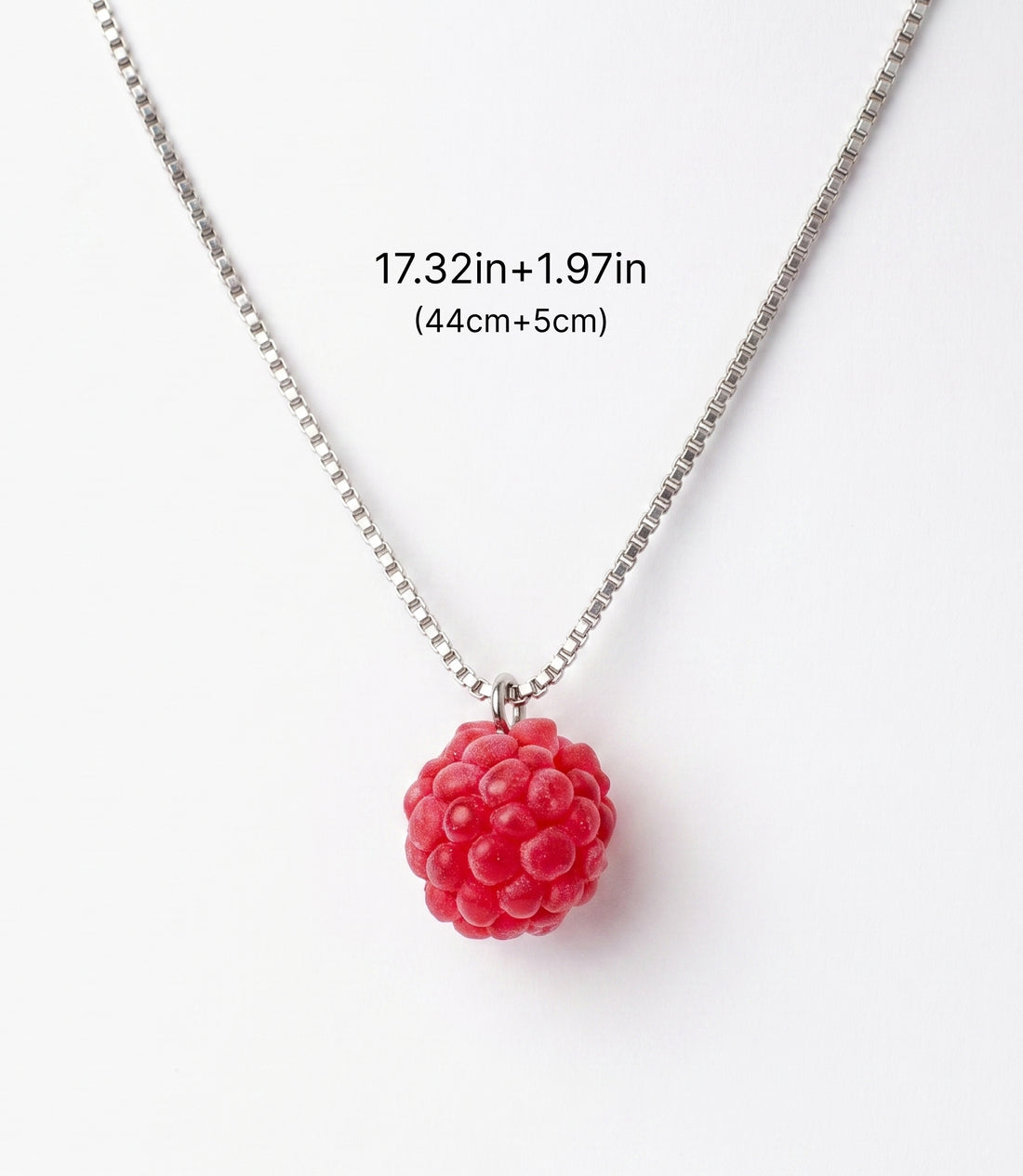 Handmade Raspberry Pendant Necklace