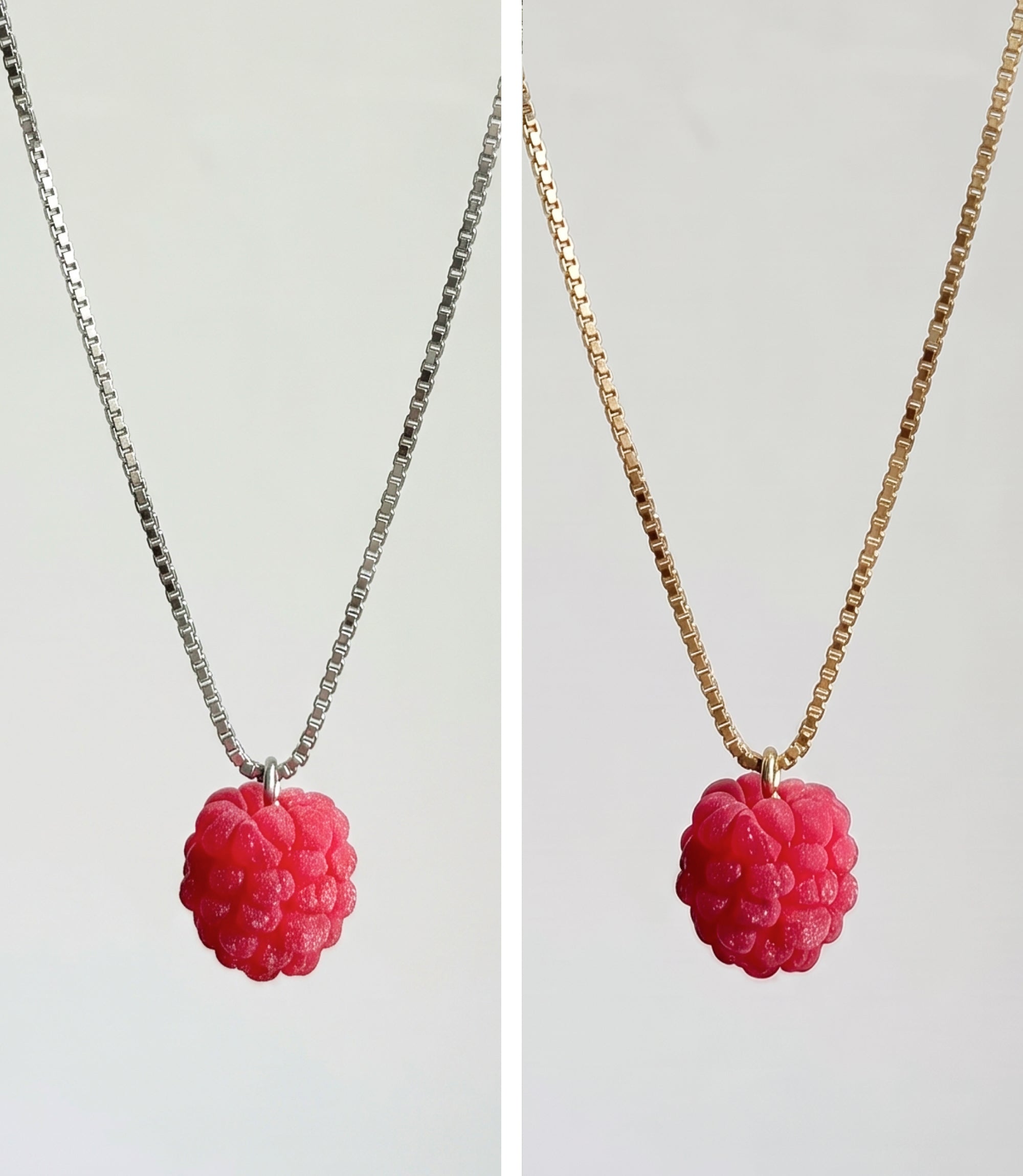 Handmade Raspberry Pendant Necklace