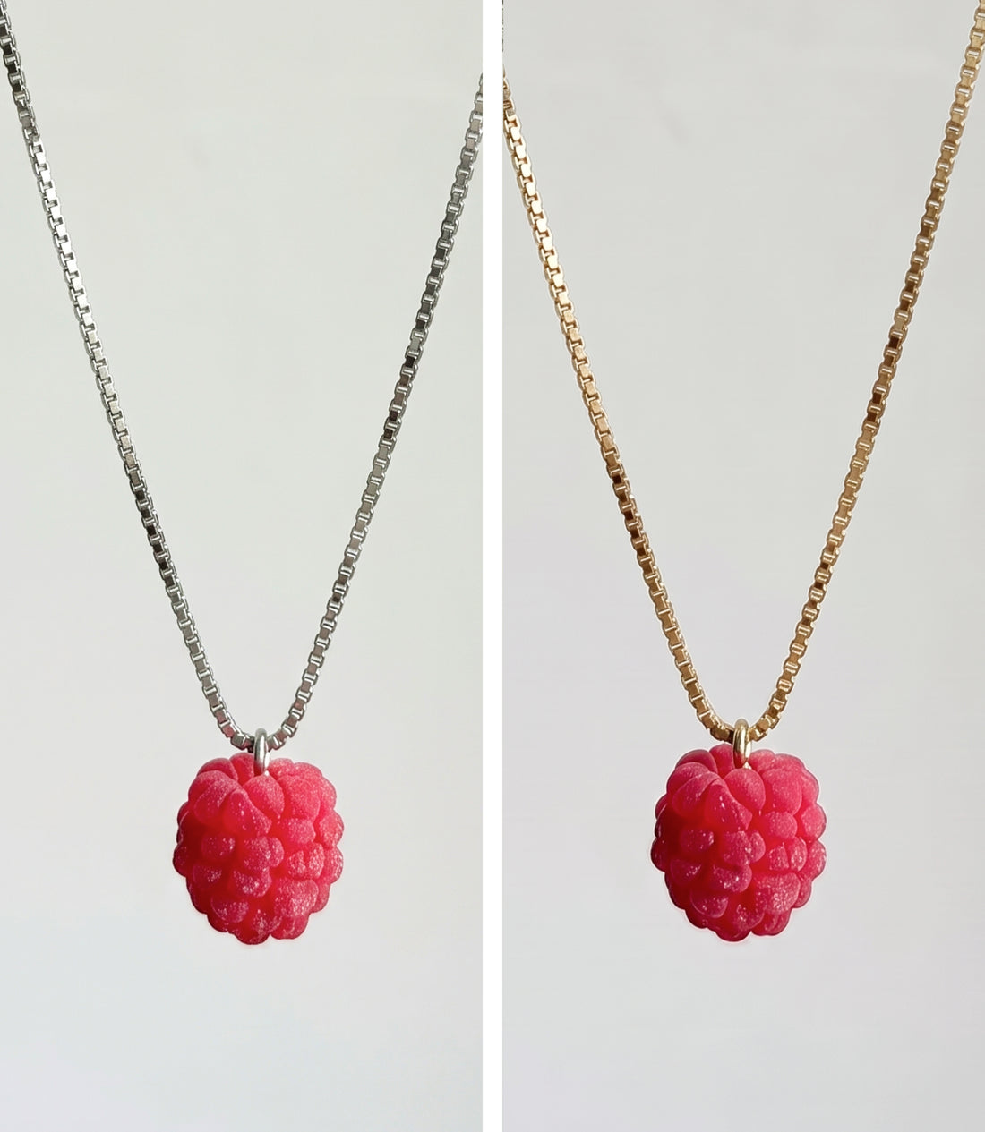Handmade Raspberry Pendant Necklace