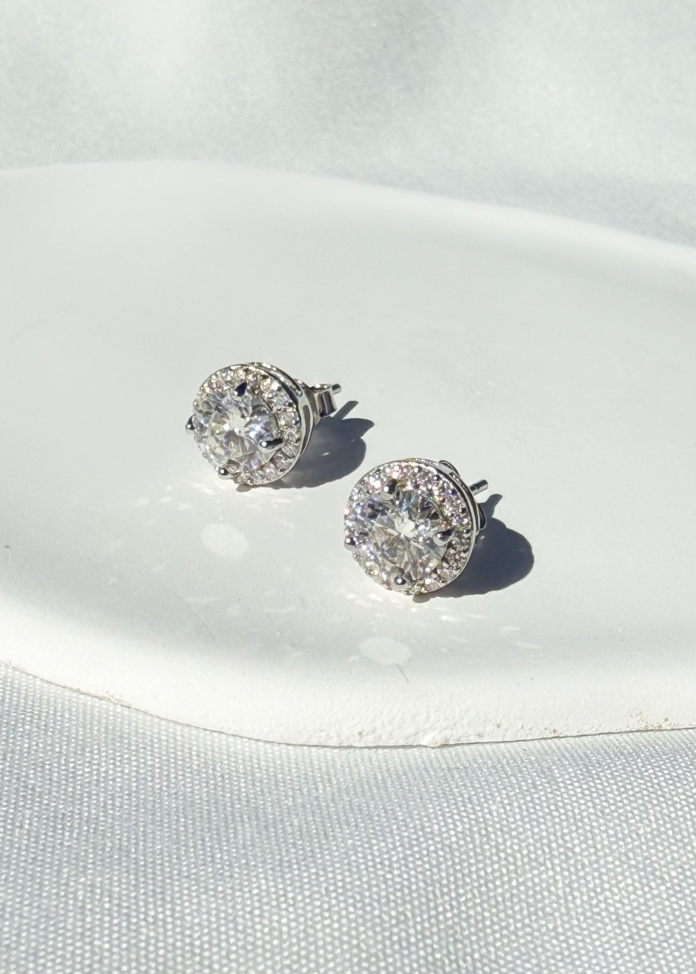 VVS1 Moissanite Earrings 925 Sterling Silver 0.8ct