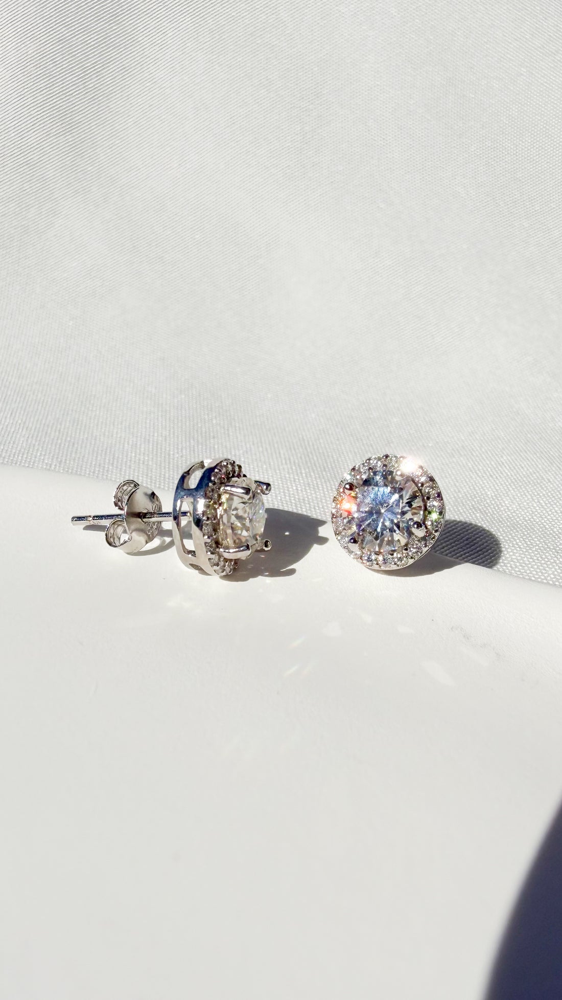 VVS1 Moissanite Earrings 925 Sterling Silver 0.8ct