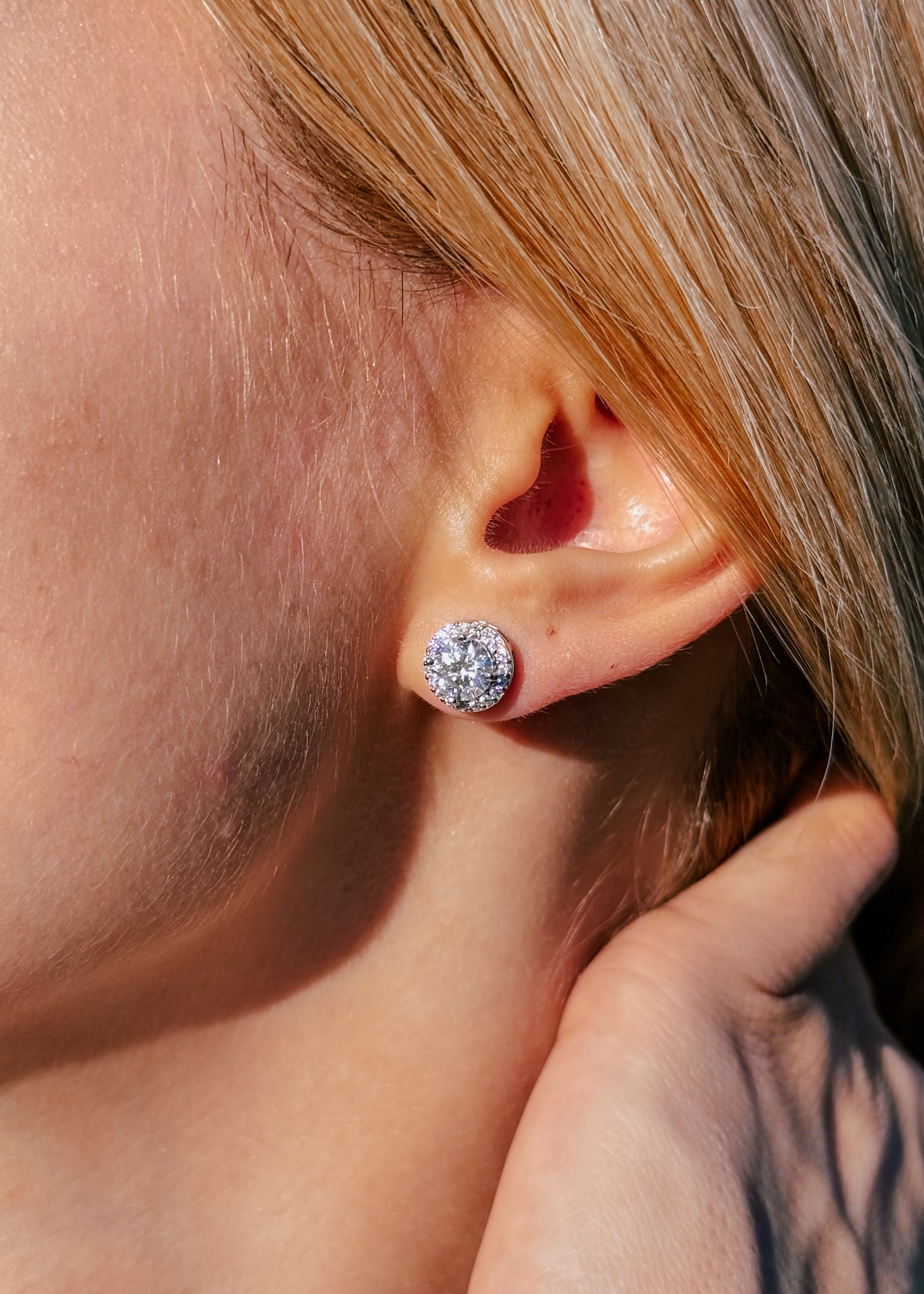 VVS1 Moissanite Earrings 925 Sterling Silver 0.8ct