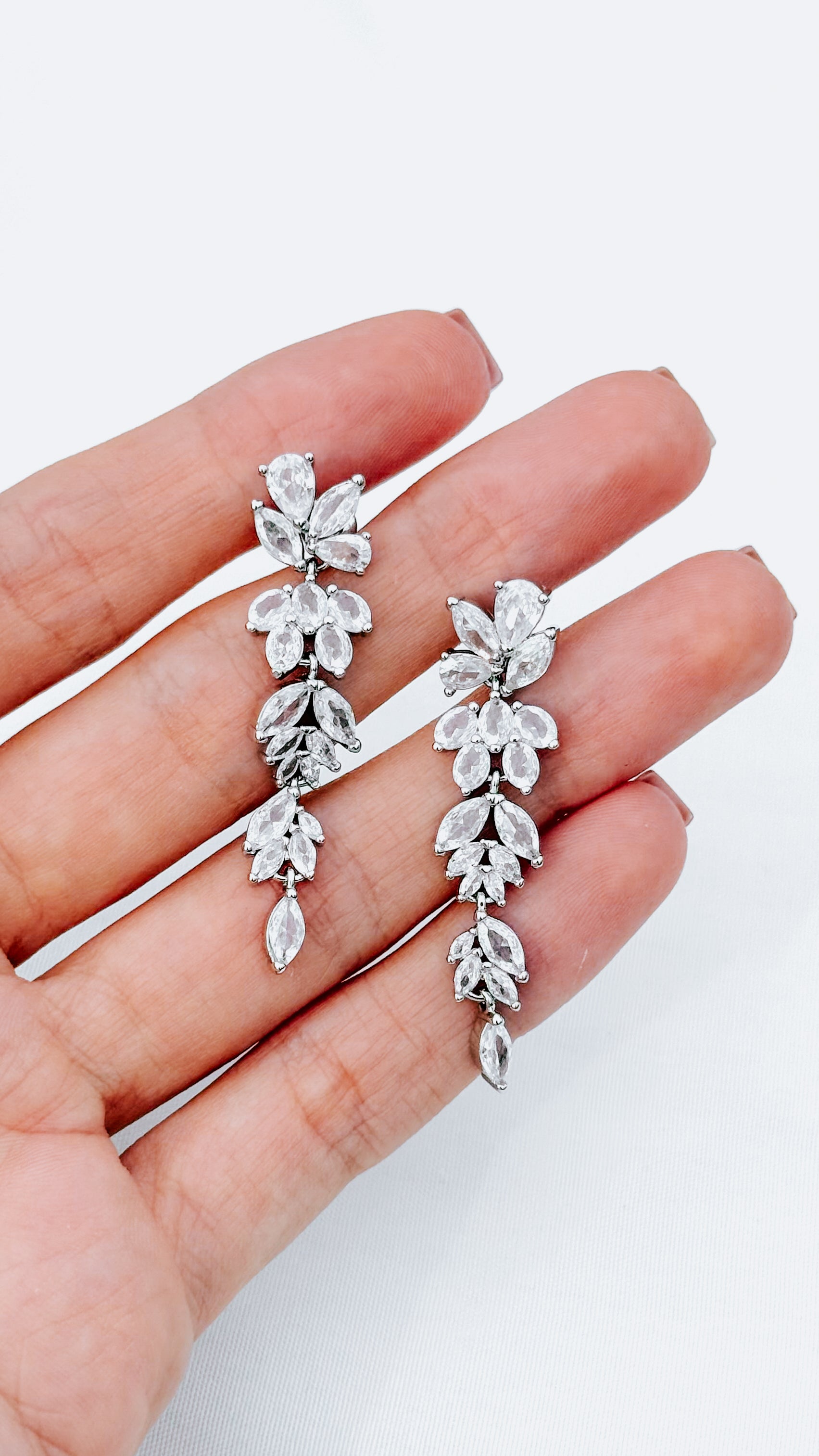 Crystal Dangle Drop Statement Earrings