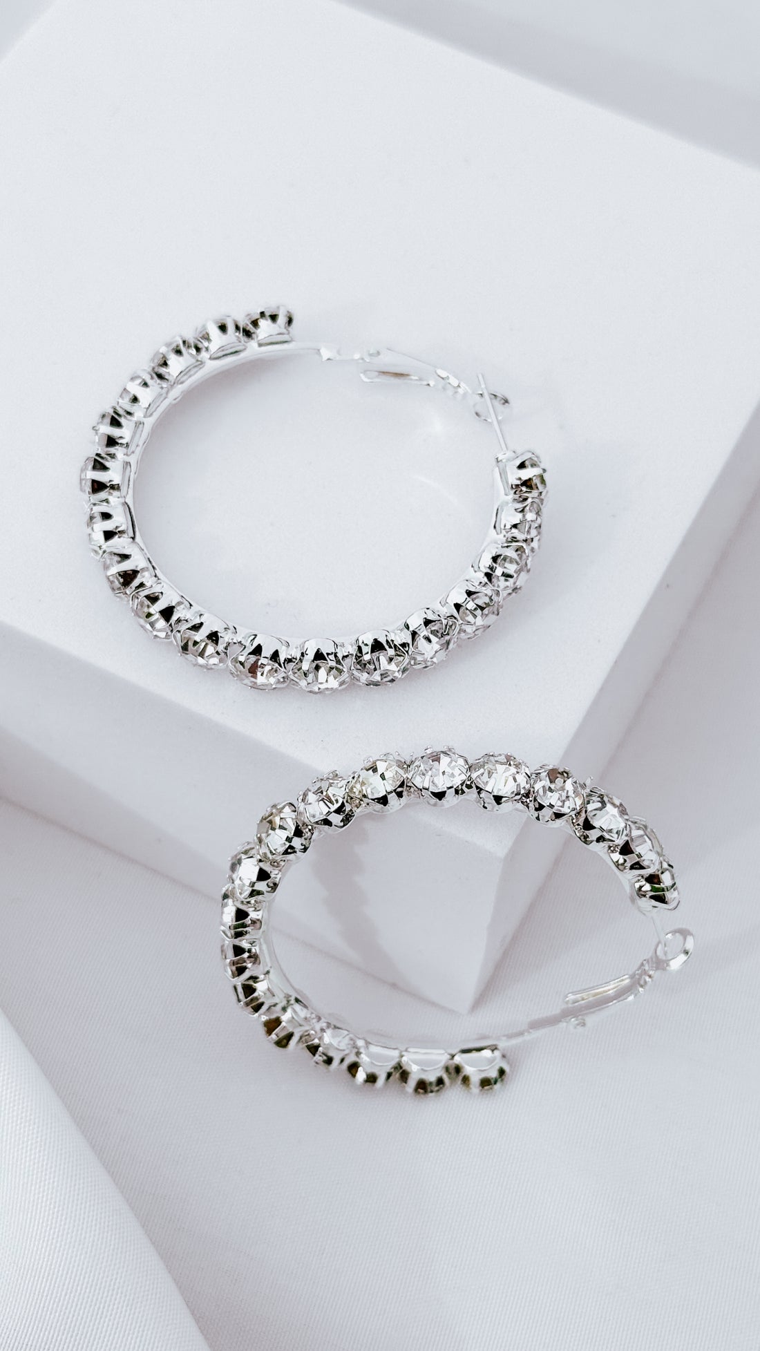 45mm Round Cut Hoop Earrings