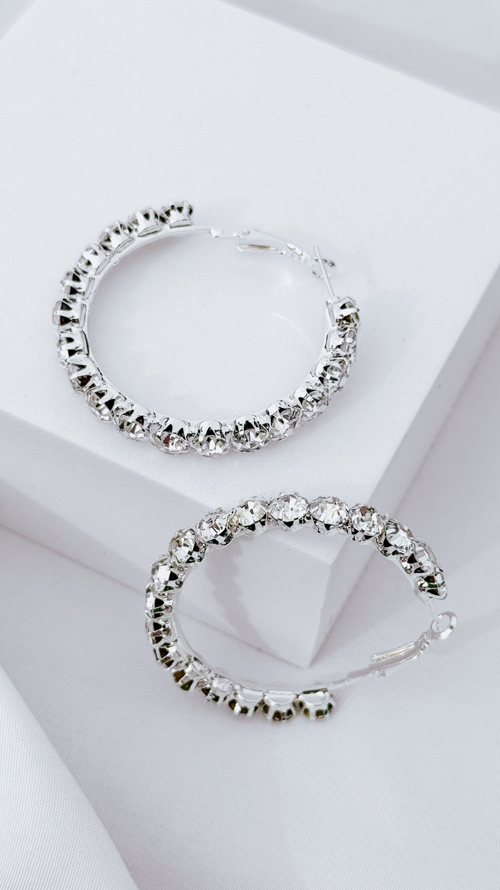 45mm Round Cut Hoop Earrings