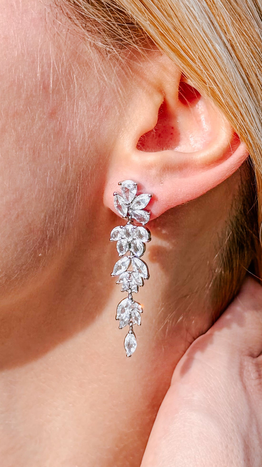 Crystal Dangle Drop Statement Earrings