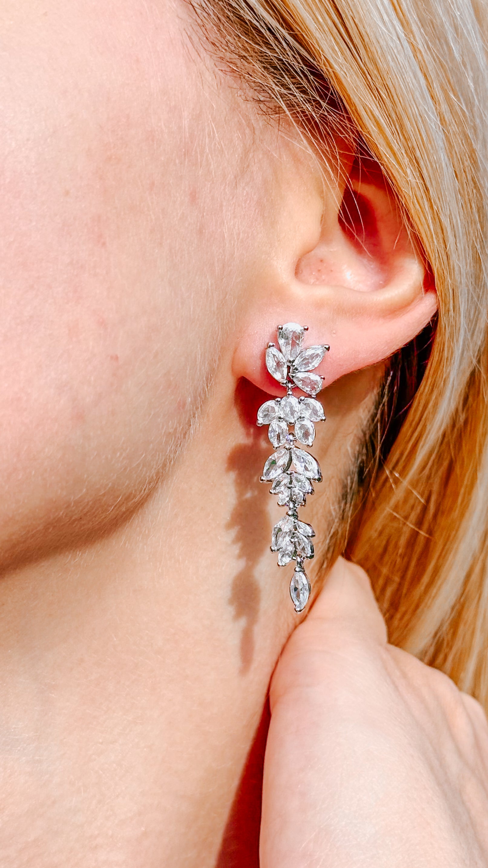 Crystal Dangle Drop Statement Earrings