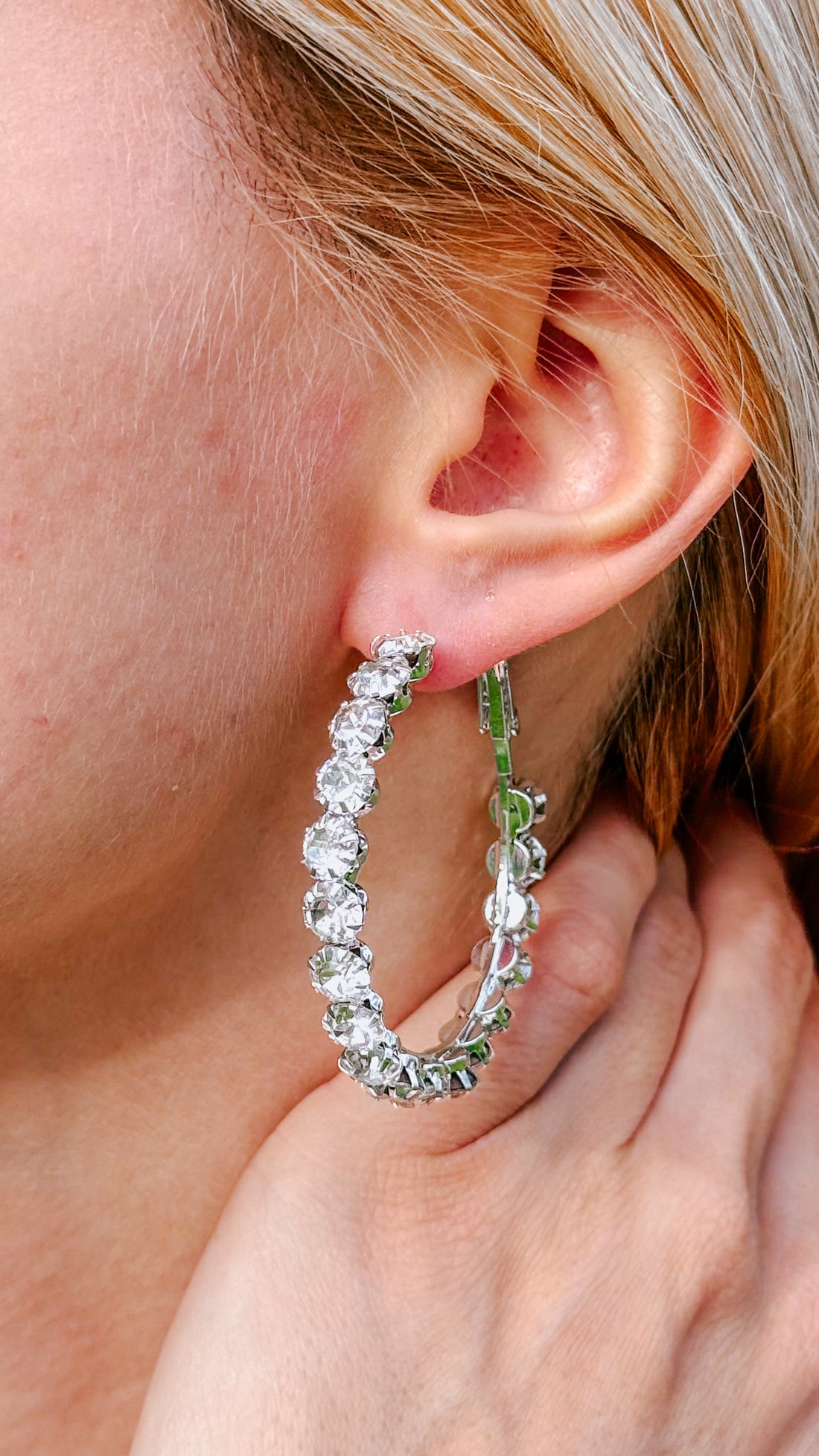 45mm Round Cut Hoop Earrings