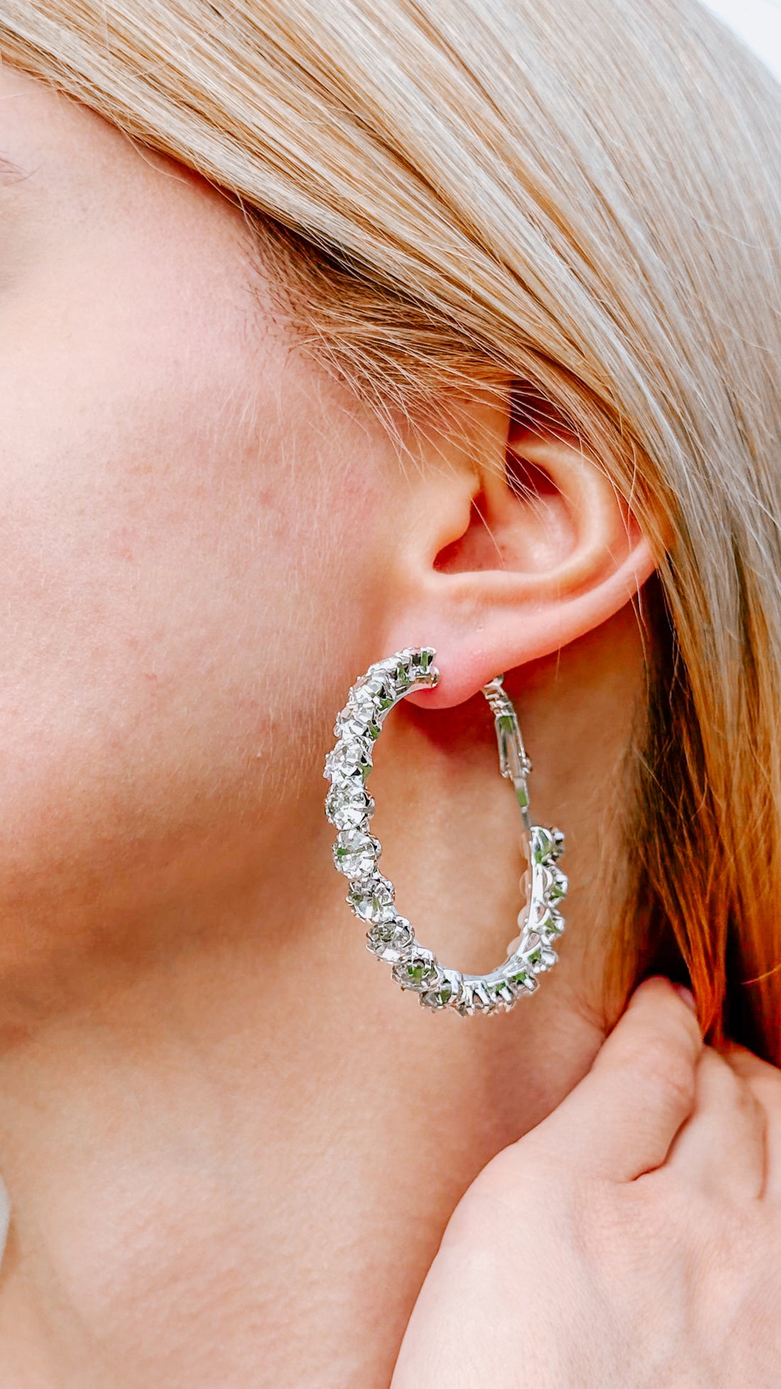 45mm Round Cut Hoop Earrings