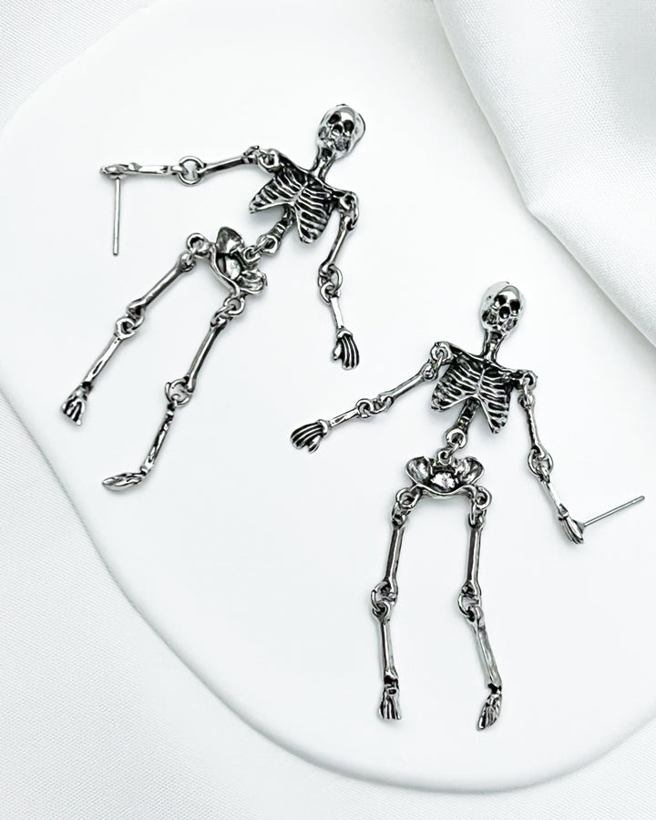 Gothic Skull Skeleton Earrings