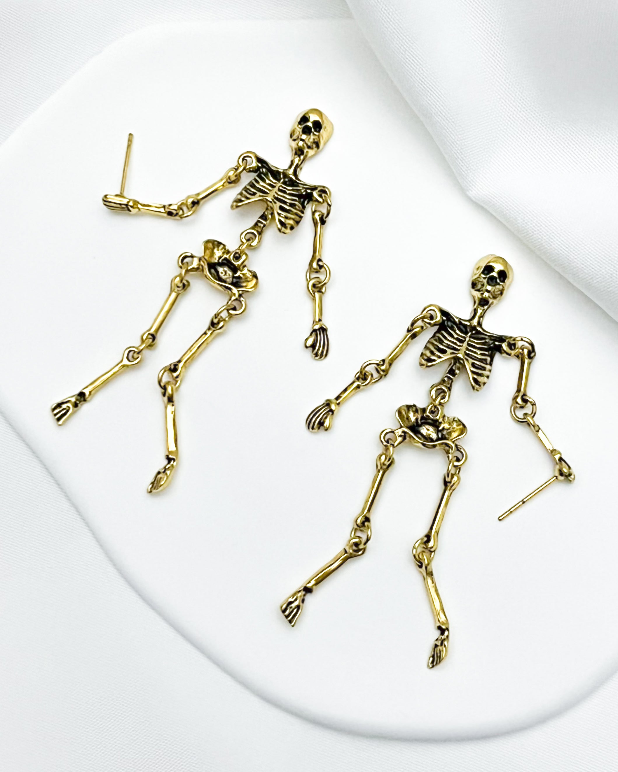 Gothic Skull Skeleton Earrings