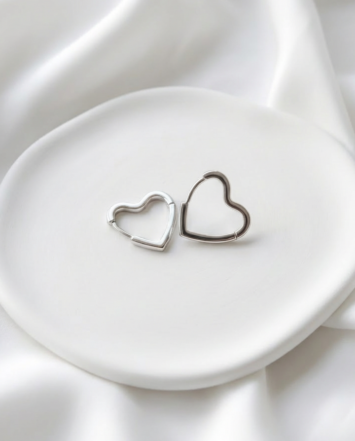 Heart Hoops Earrings