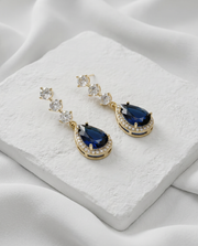 Blue Sapphire Drop Earrings