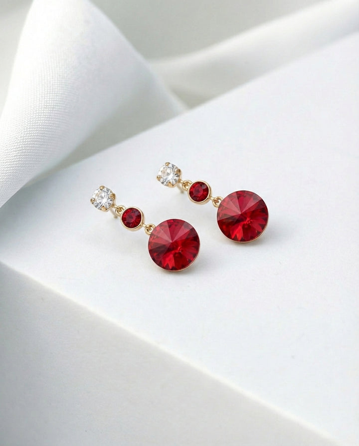 Red Crystal Dangle Drop