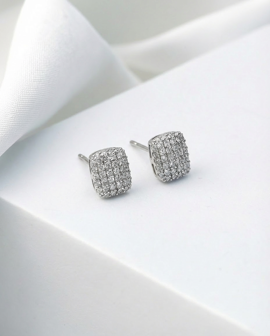 Art Deco Crystal Stud Earrings