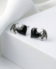 Gothic Bat Wing Stud Earrings