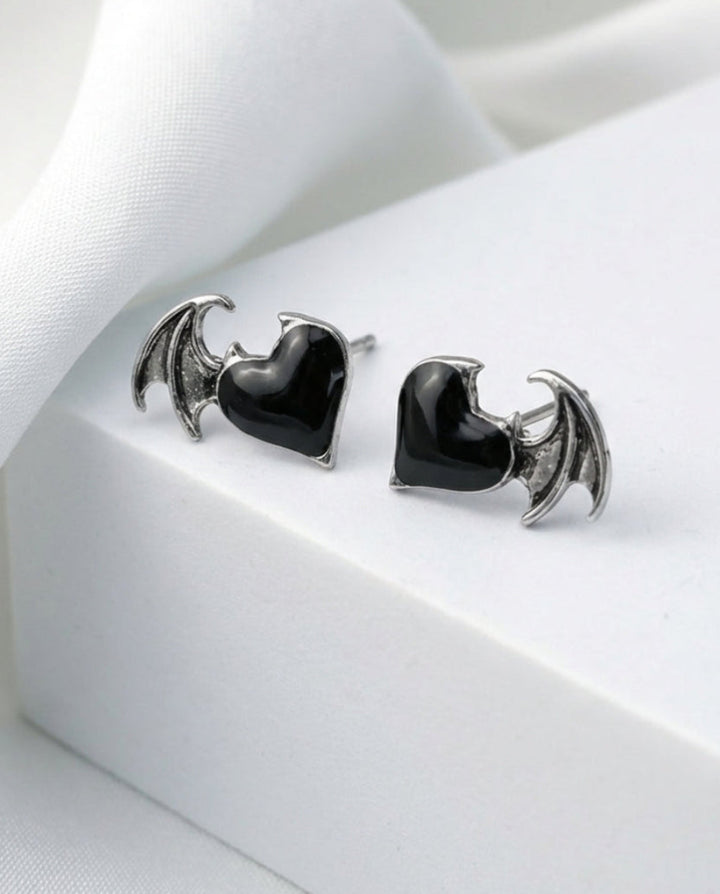 Gothic Bat Wing Stud Earrings