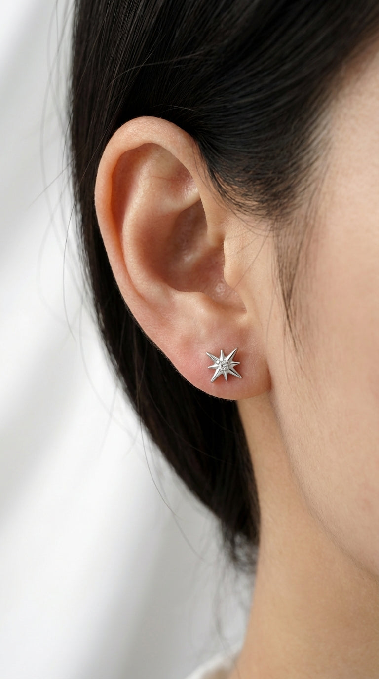 North Star Stud Earrings