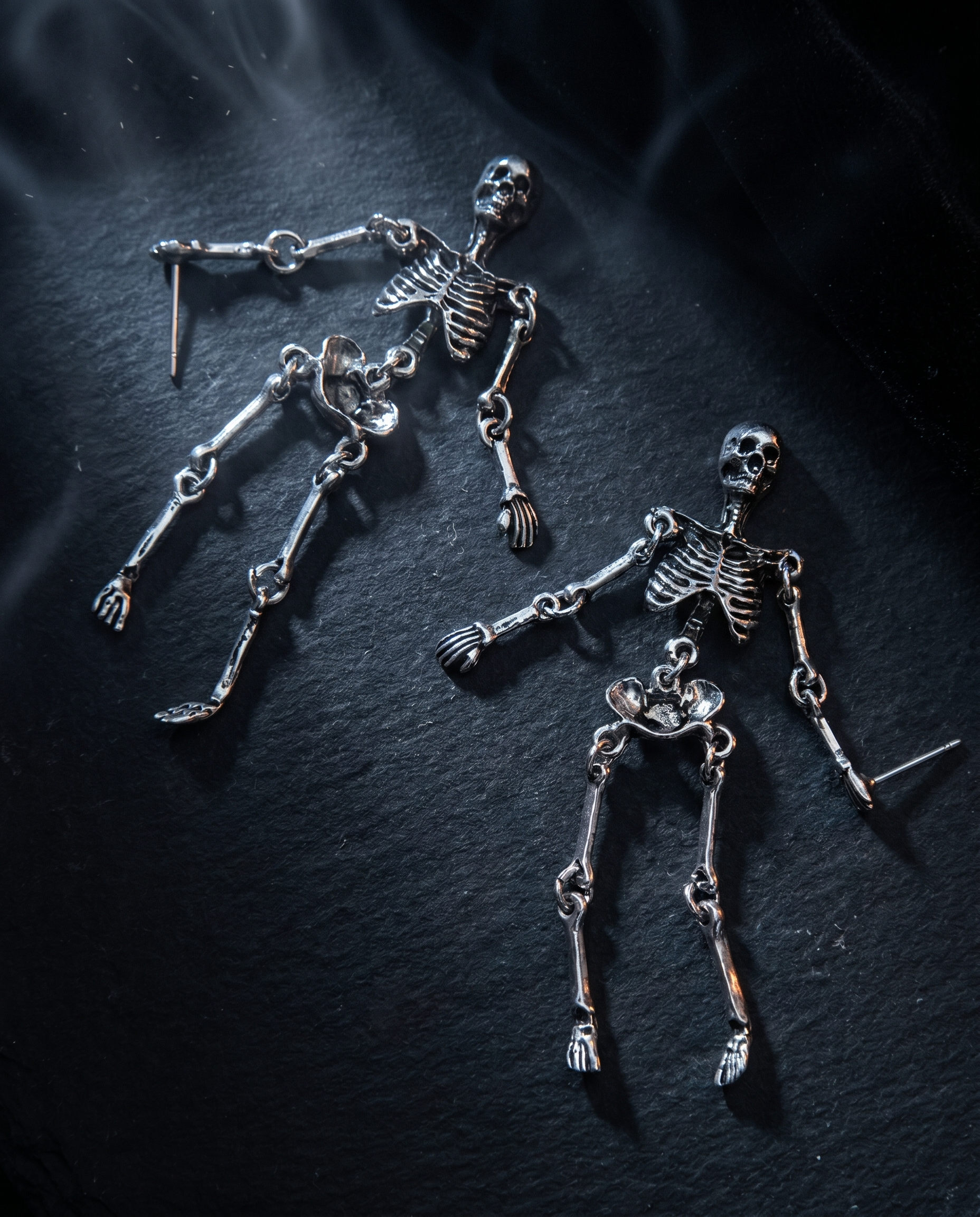 Gothic Skull Skeleton Earrings — alternate view 7