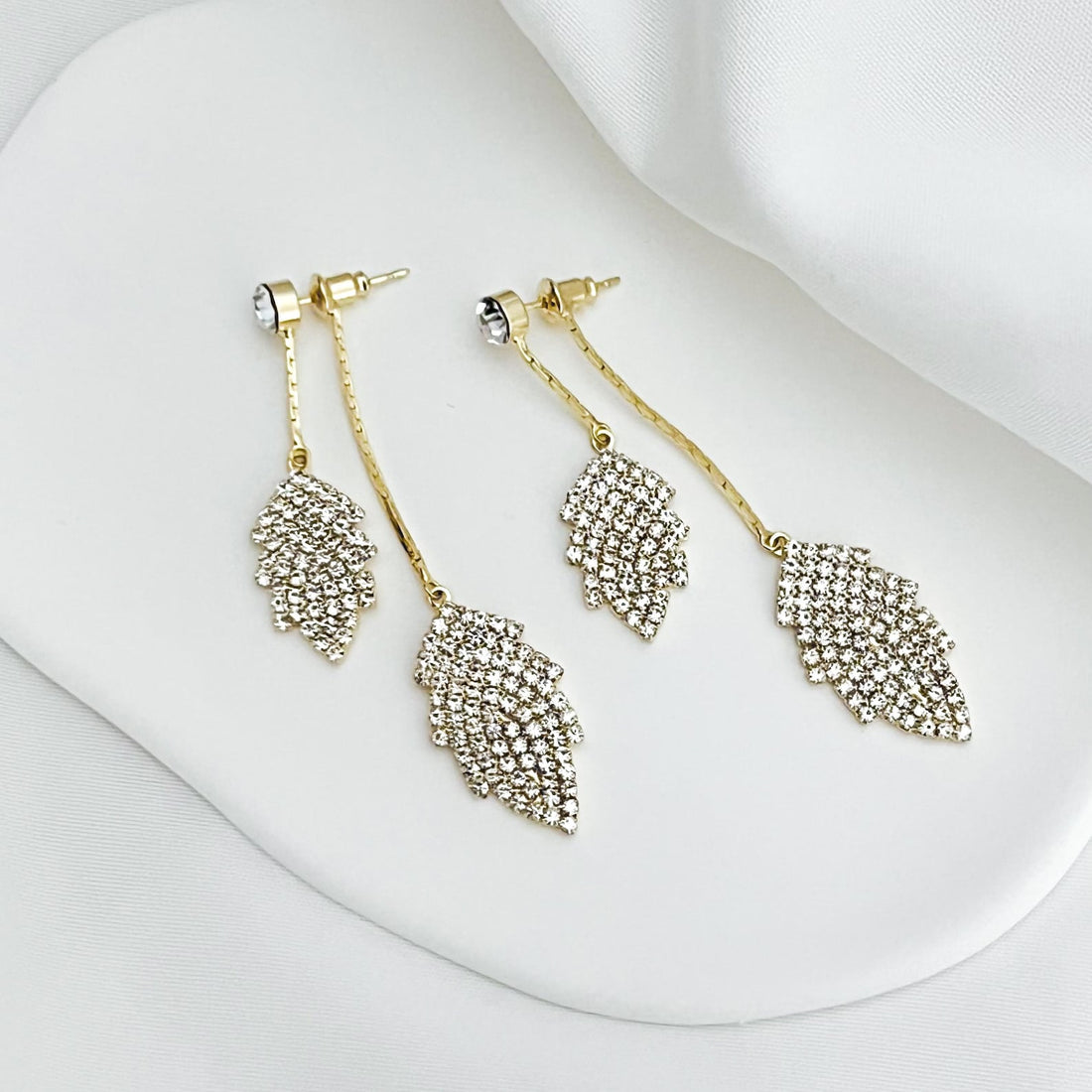 Nature-Inspired Leaf Dangle Earrings — product view 1