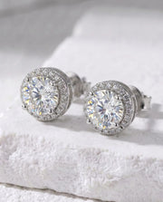 VVS1 Moissanite Earrings 925 Sterling Silver 0.8ct