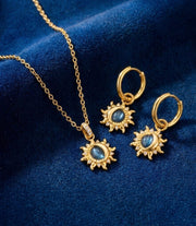 Blue Sun & Moon Jewelry Set