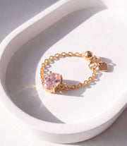 Birthstone Oval Chain Ring
