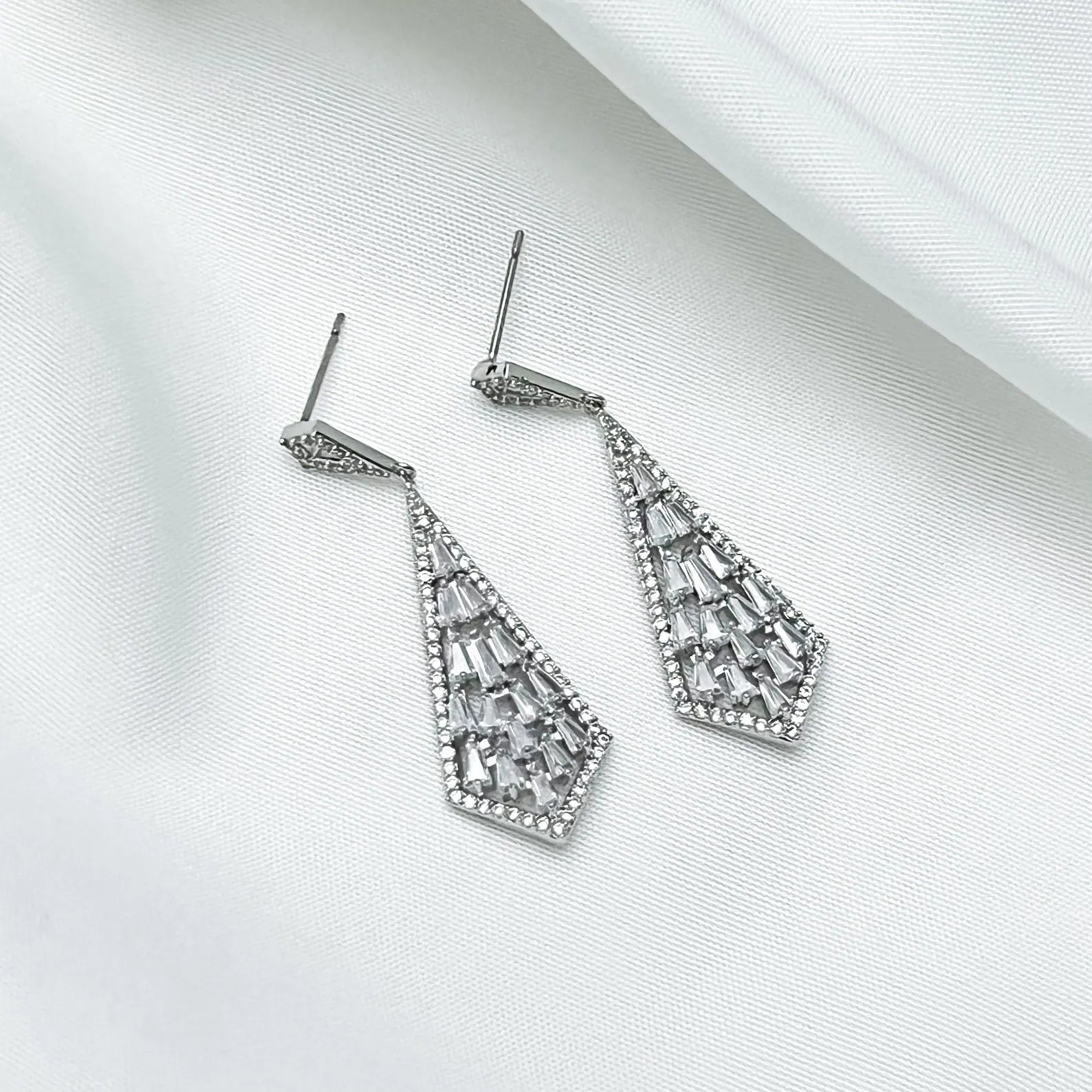 Geometric Art Deco Drop Earrings