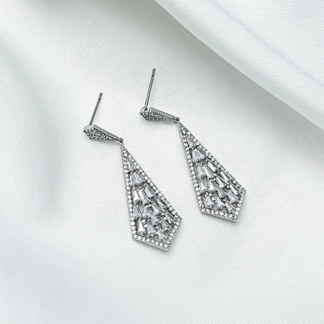Geometric Art Deco Drop Earrings