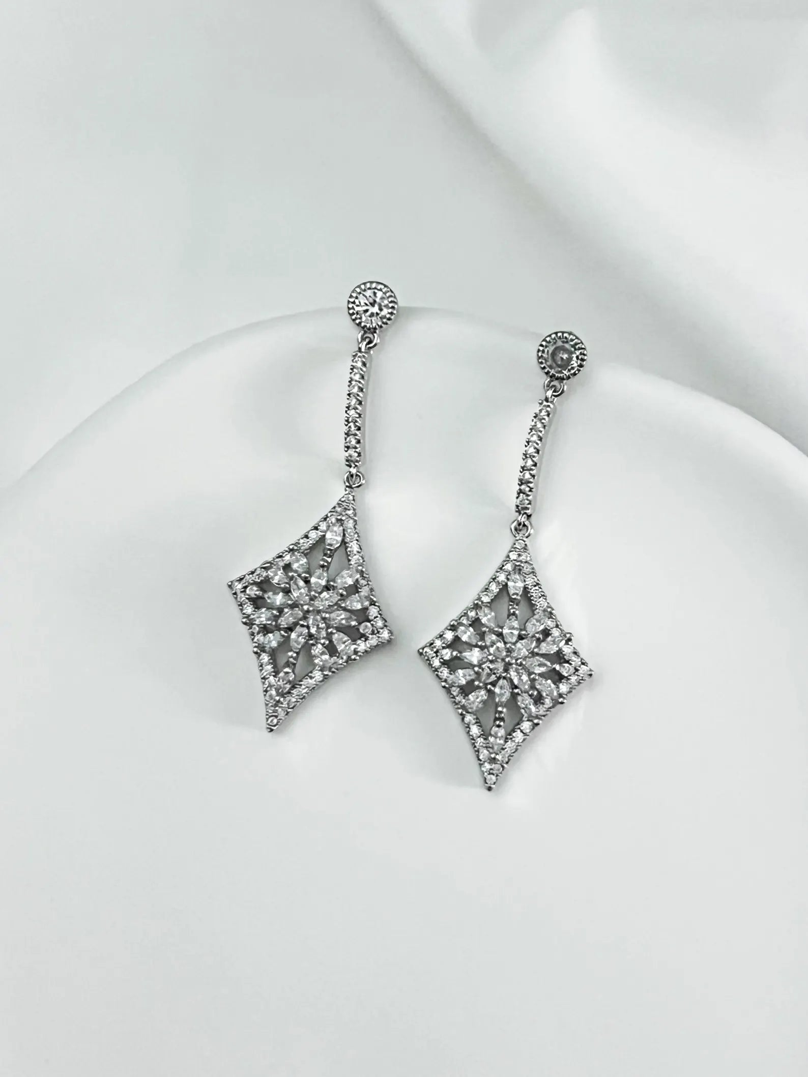 Diamond Dangle Earrings