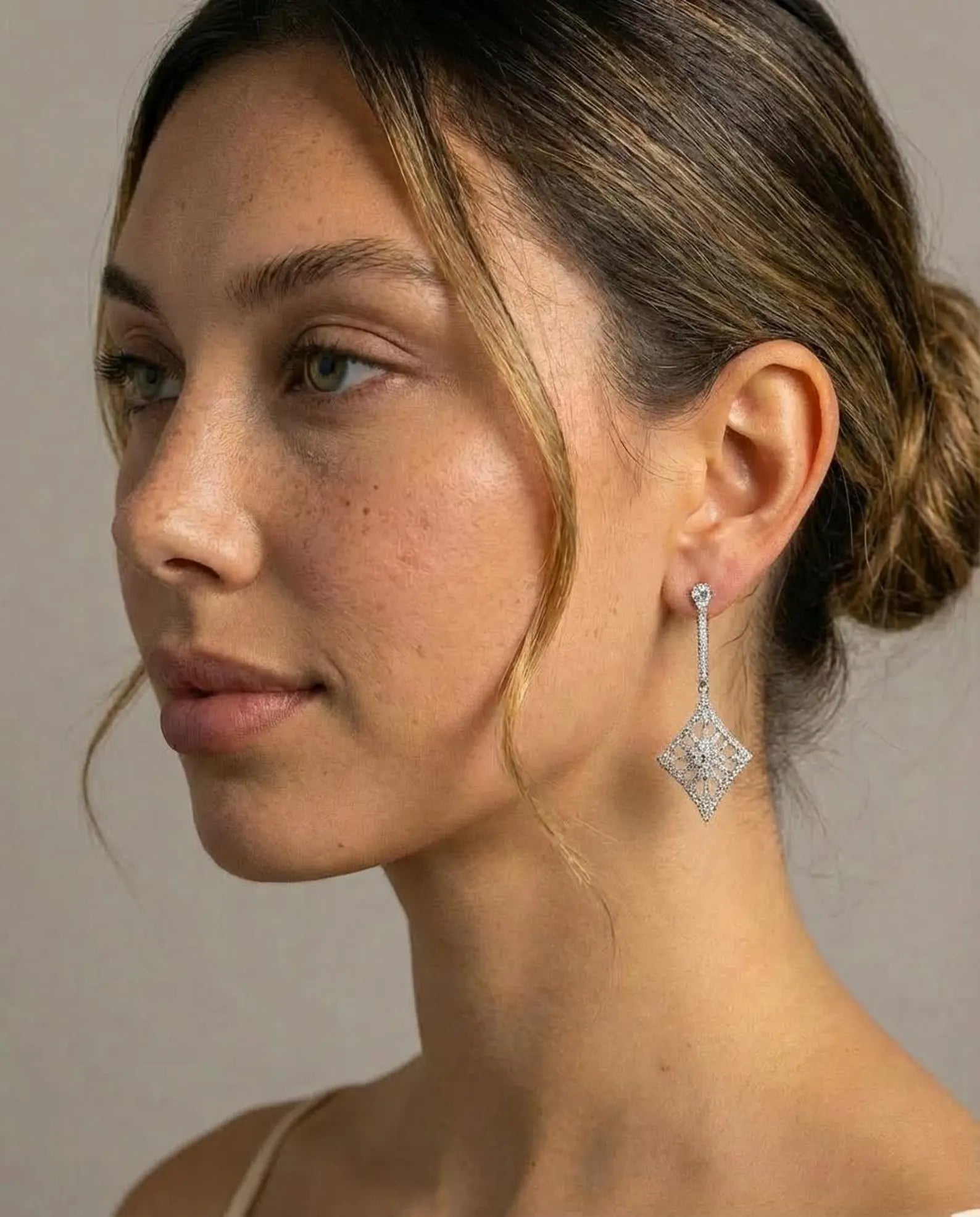 Diamond Dangle Earrings