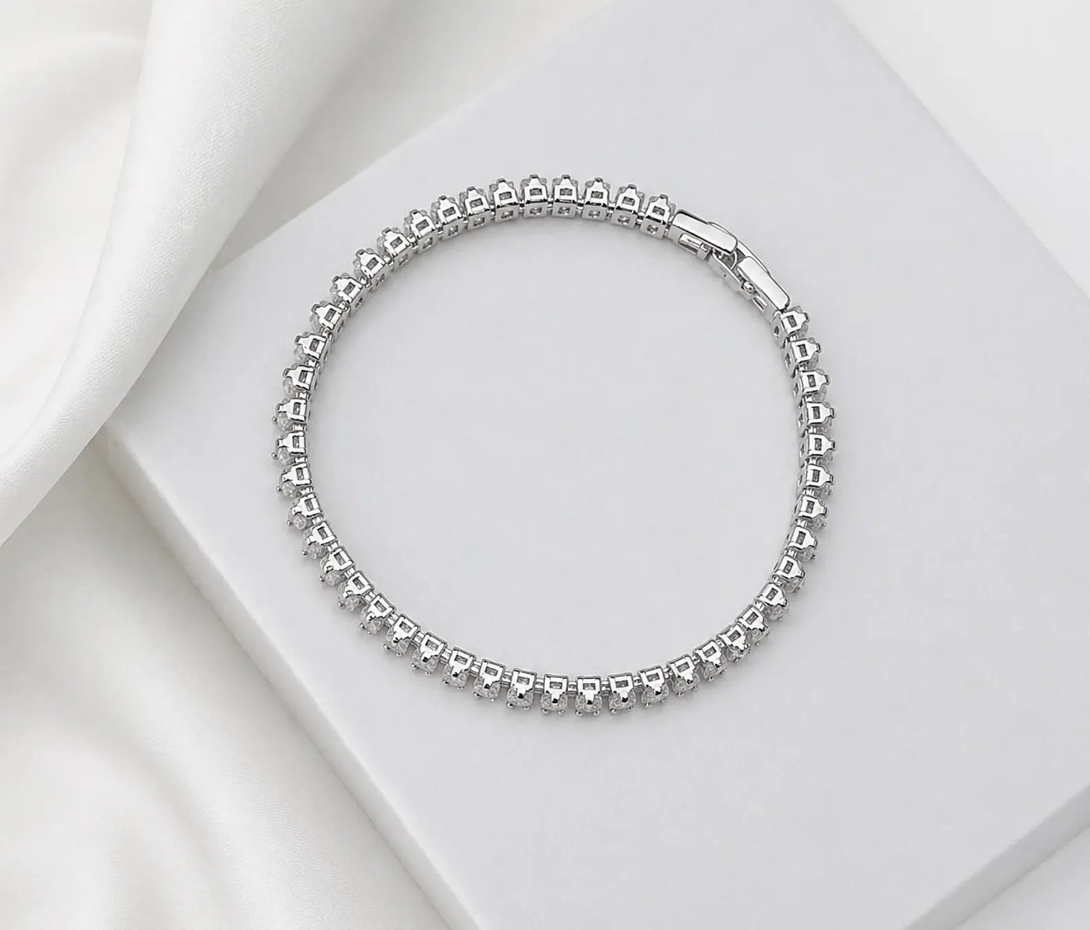 Baguette CZ Tennis Bracelet — alternate view 4