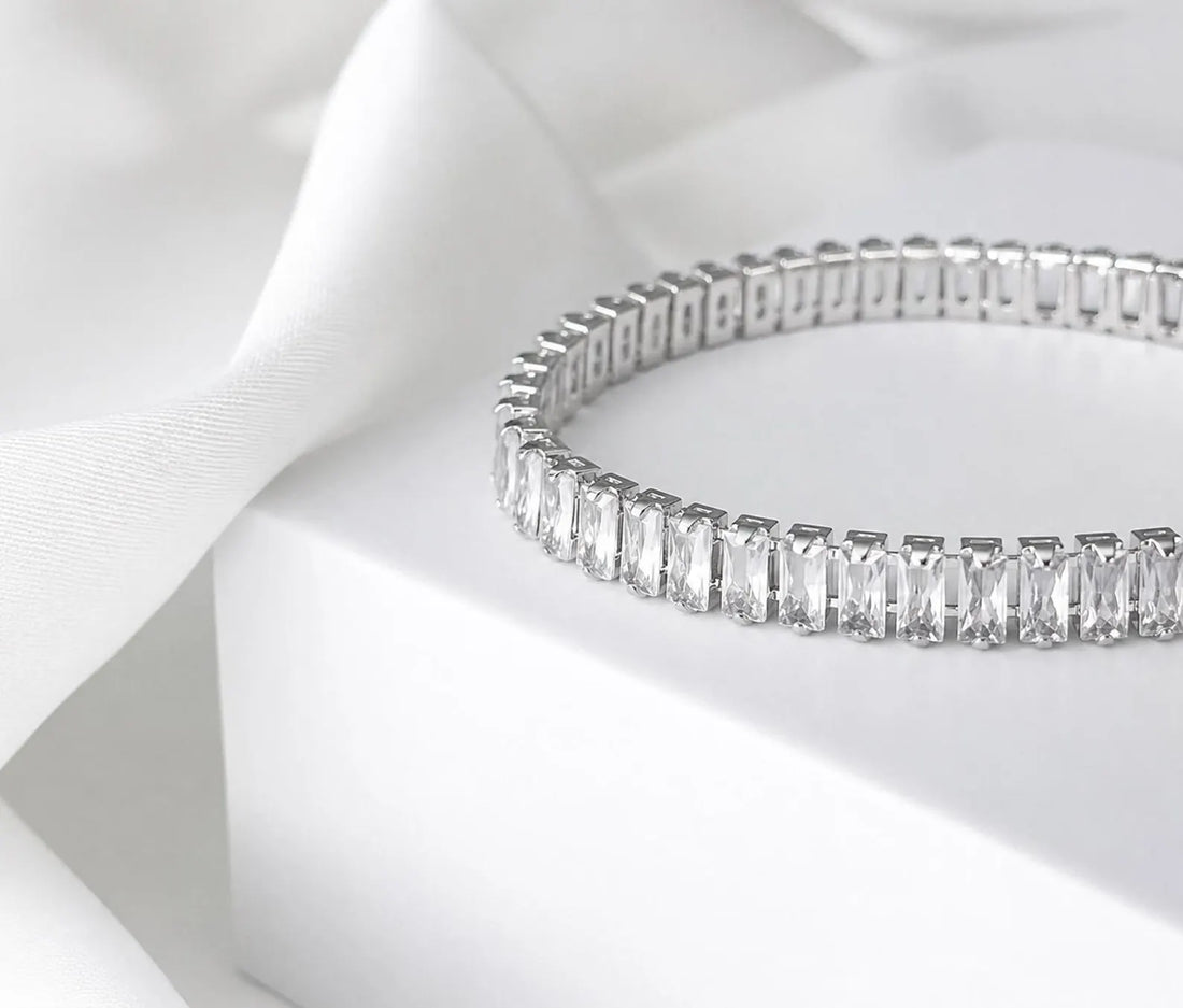 Baguette CZ Tennis Bracelet — alternate view 6