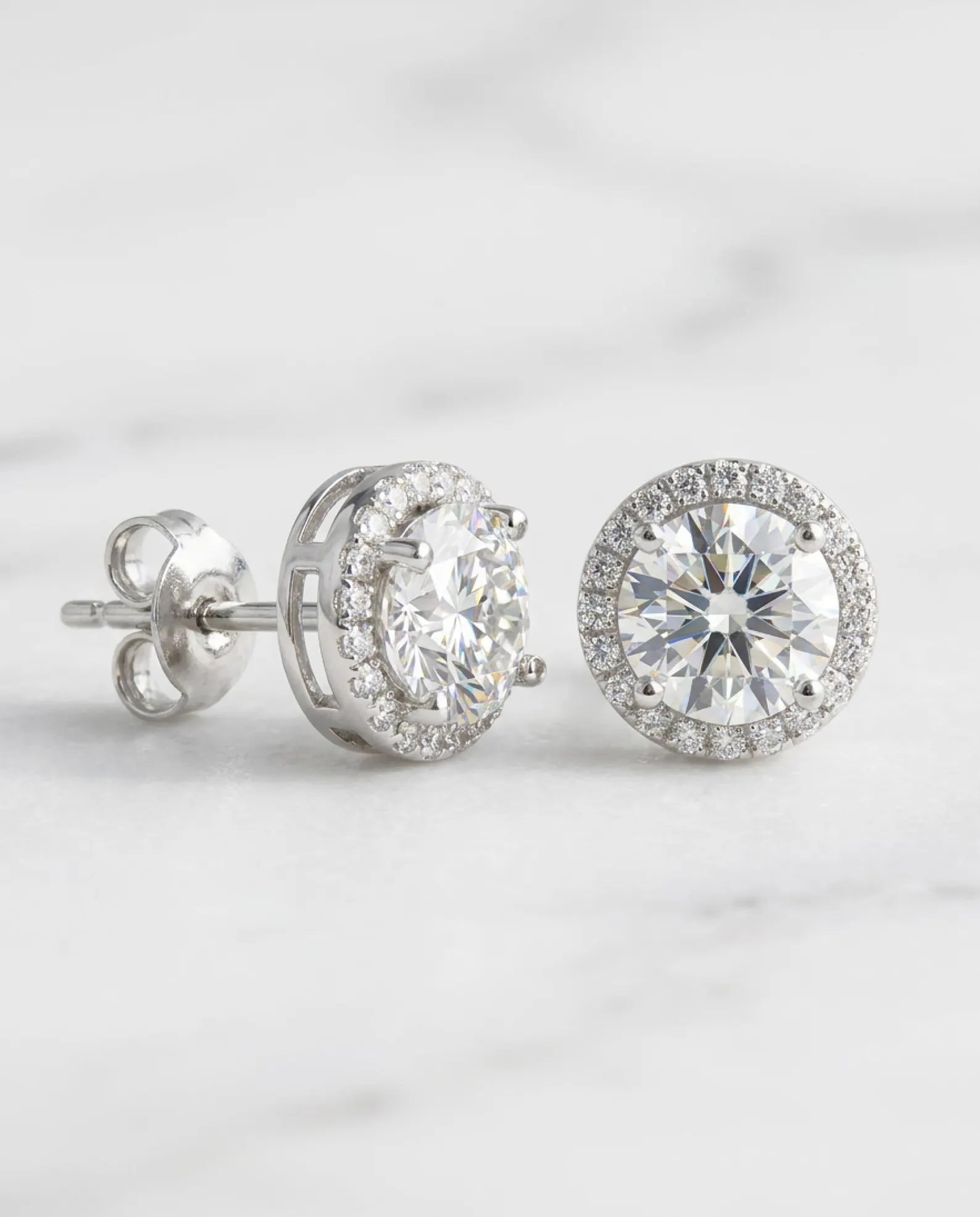 VVS1 Moissanite Earrings 925 Sterling Silver 0.8ct