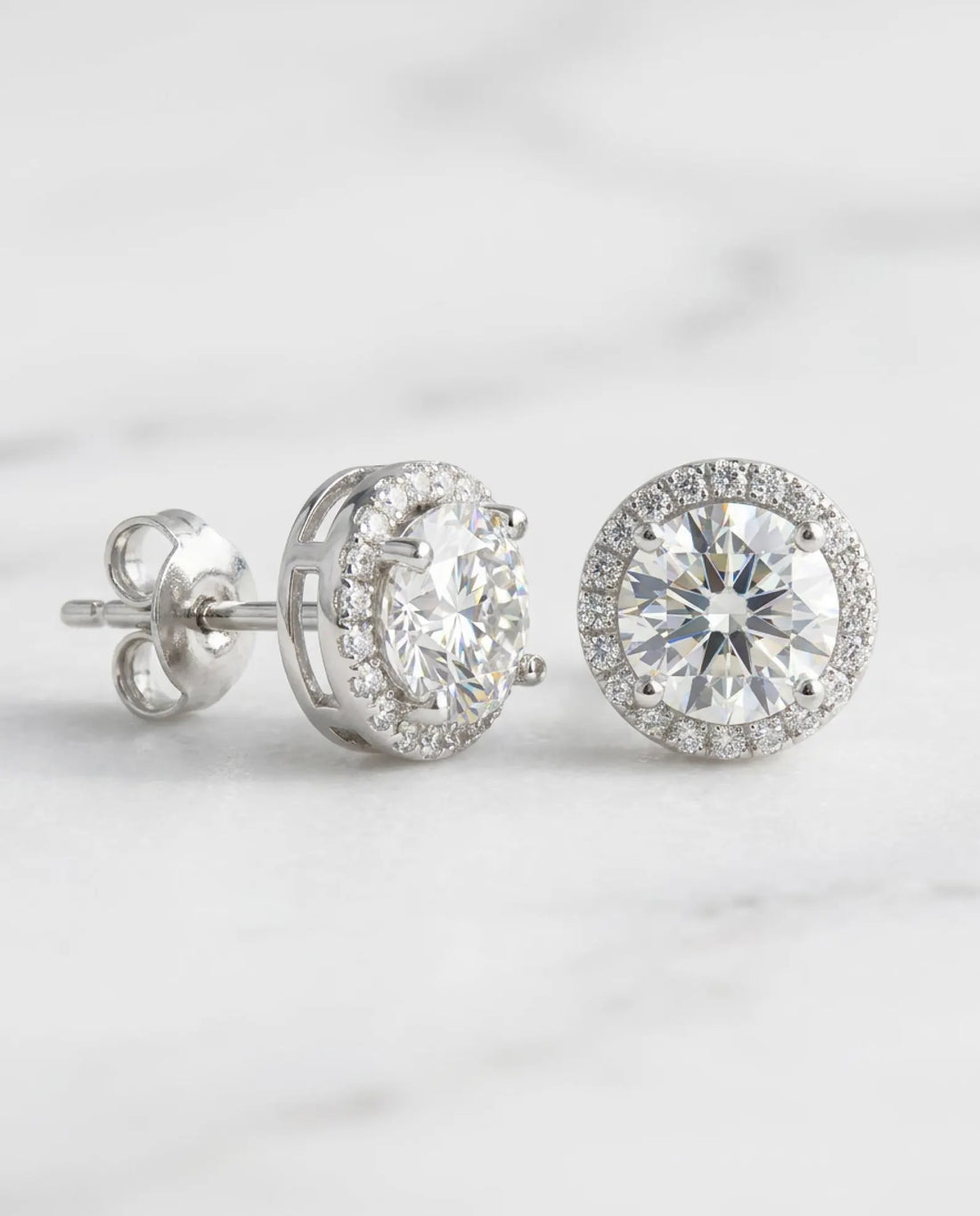 VVS1 Moissanite Earrings 925 Sterling Silver 0.8ct