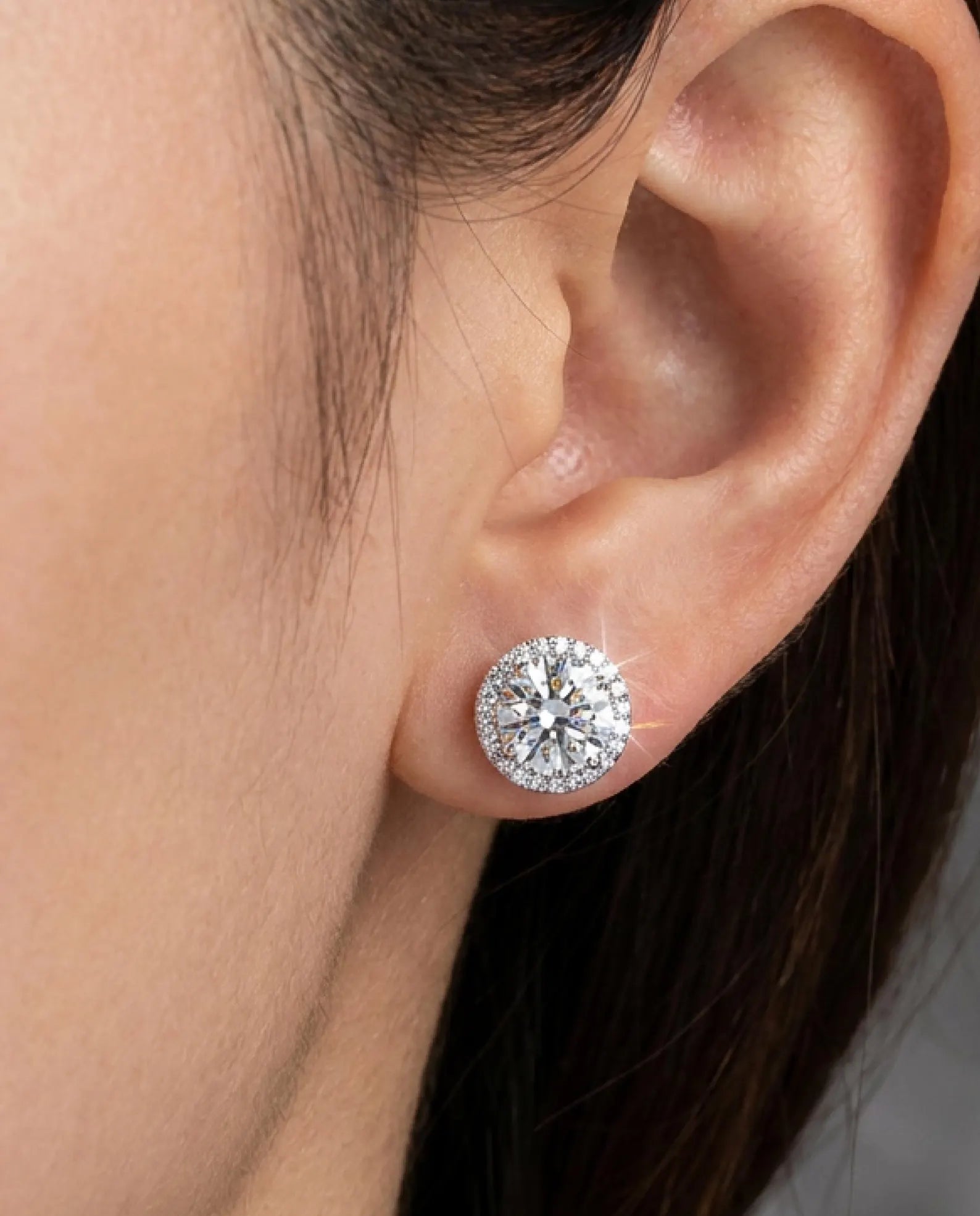 VVS1 Moissanite Earrings 925 Sterling Silver 0.8ct