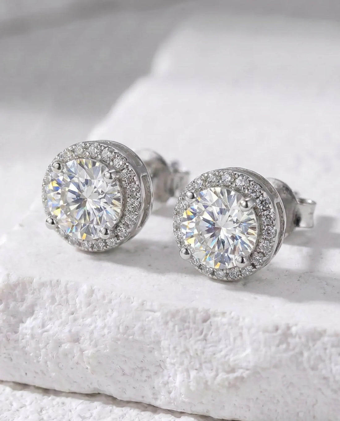 VVS1 Moissanite Earrings 925 Sterling Silver 0.8ct