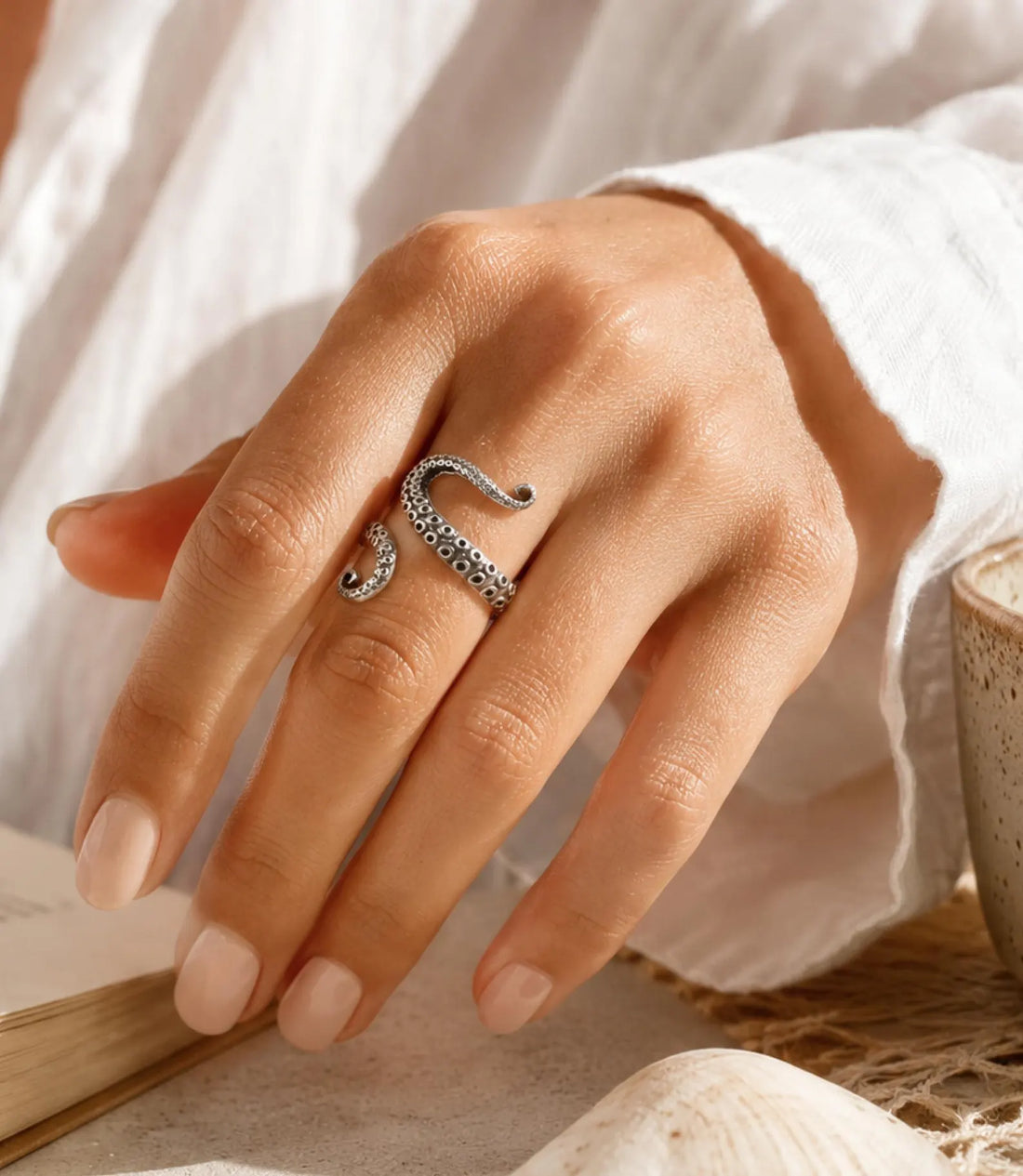 Adjustable Octopus Tentacle Ring