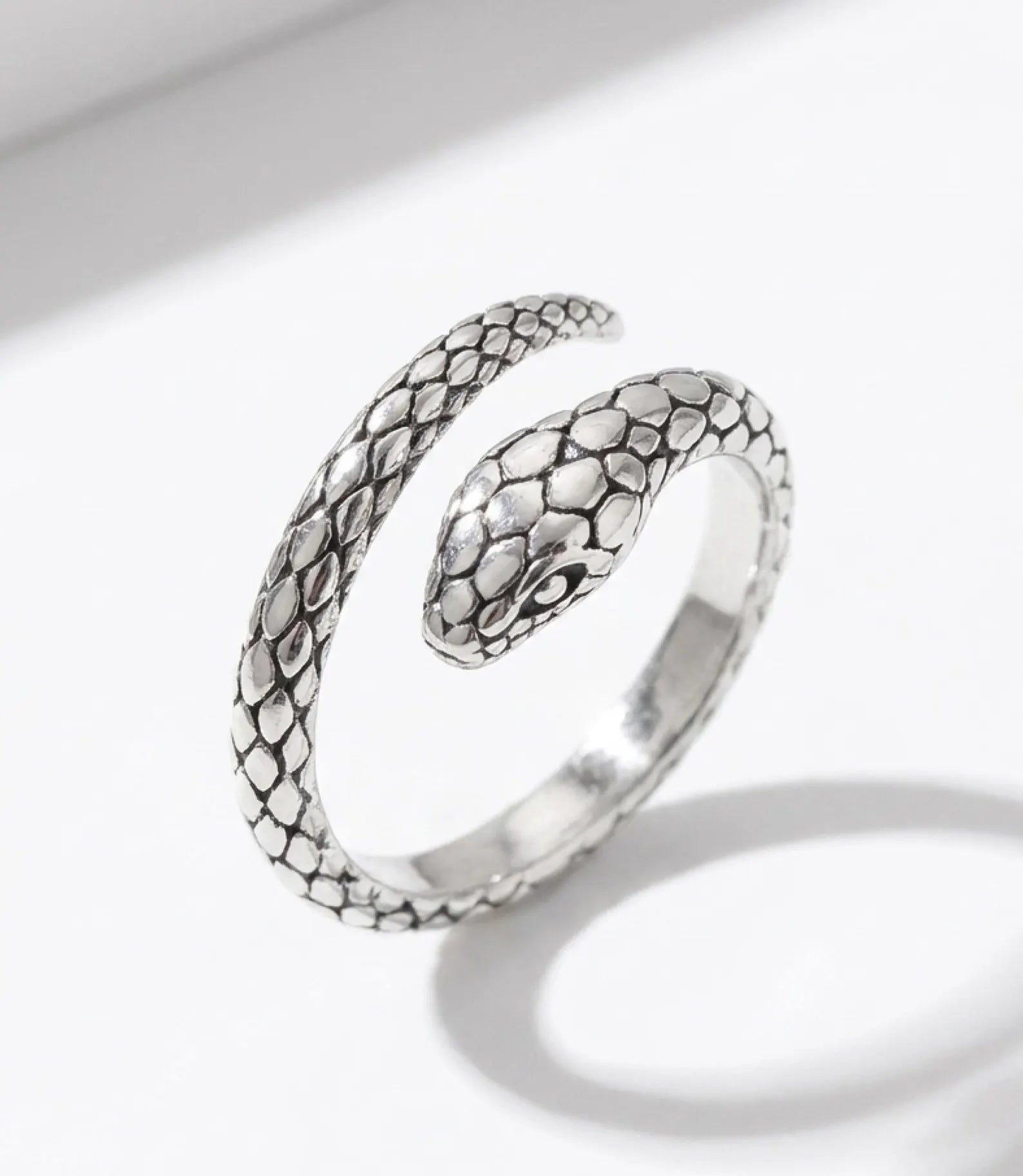 Vintage Open Adjustable Snake Spiral Ring