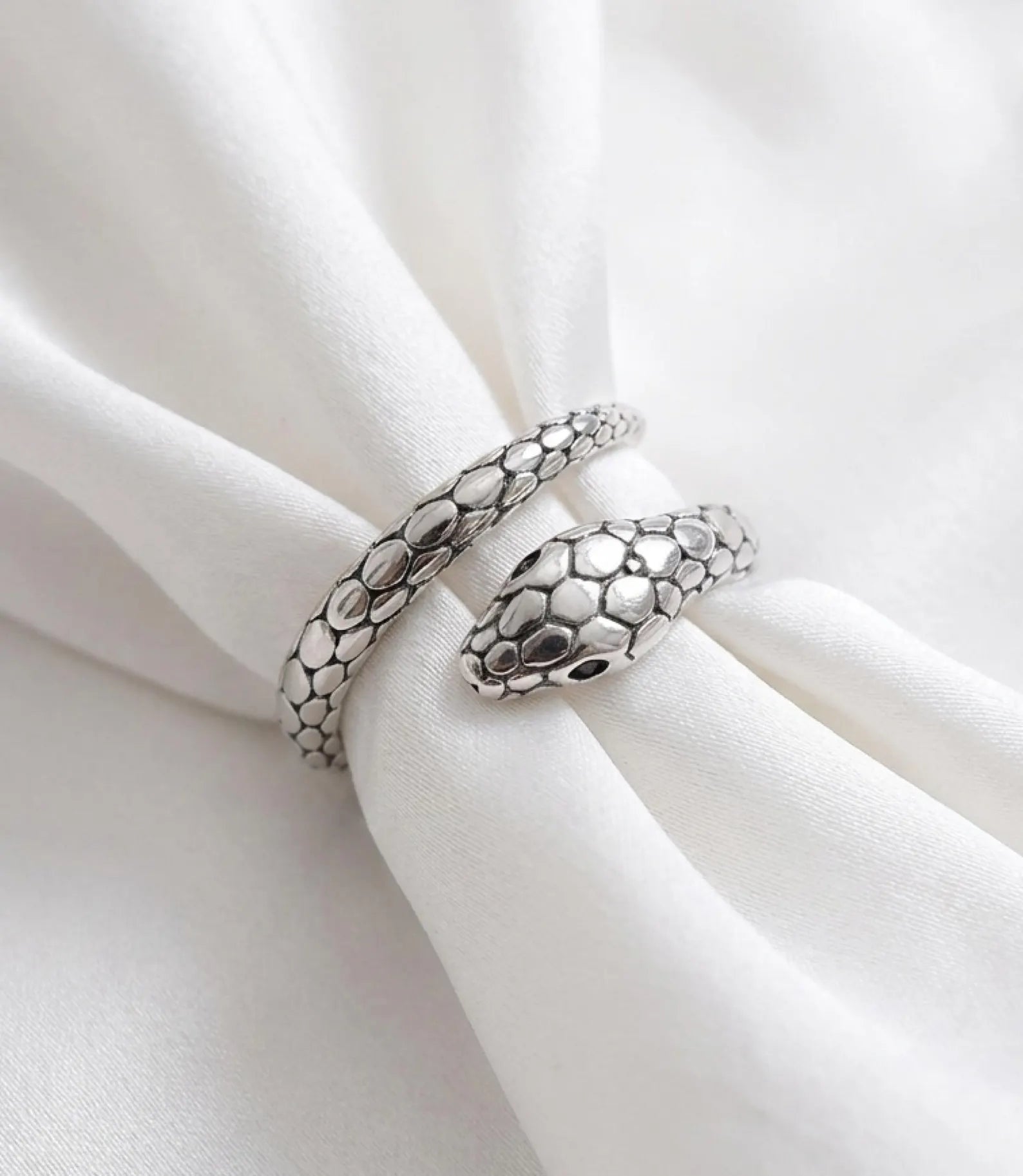 Vintage Open Adjustable Snake Spiral Ring