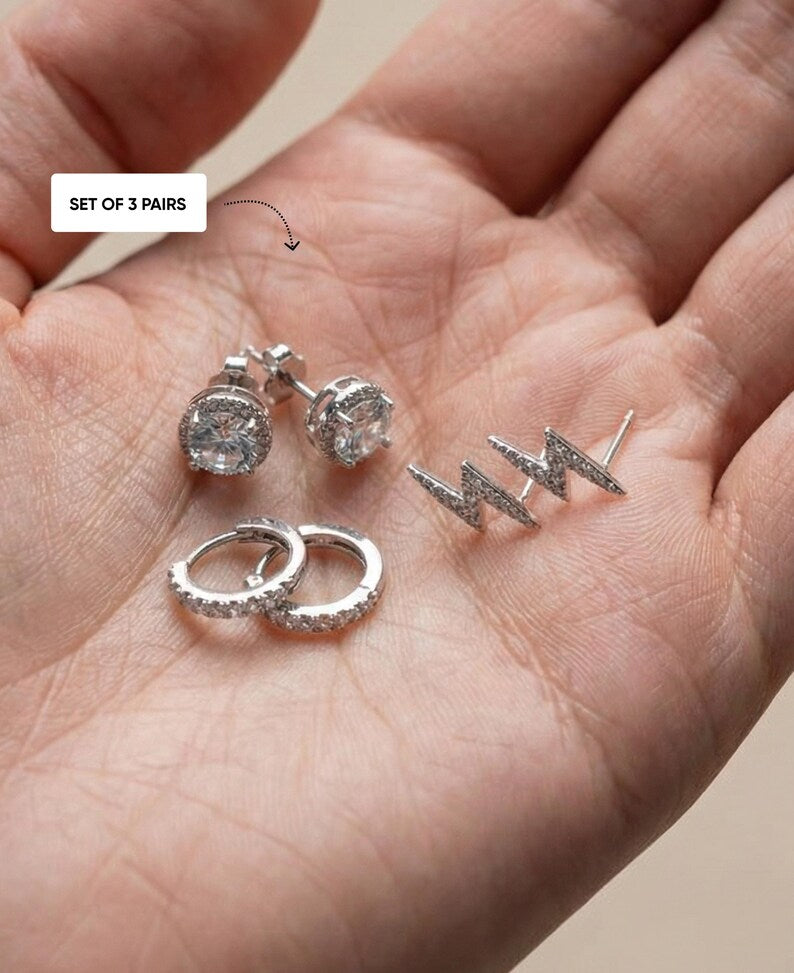 Lightning Bolt Stud Earrings — product view 4