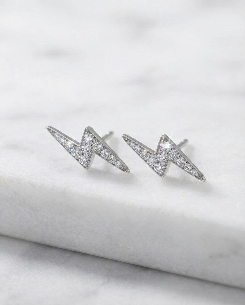 Lightning Bolt Stud Earrings — product view 2