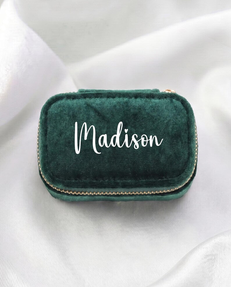 Mini Velvet Travel Jewelry Box — product view 3